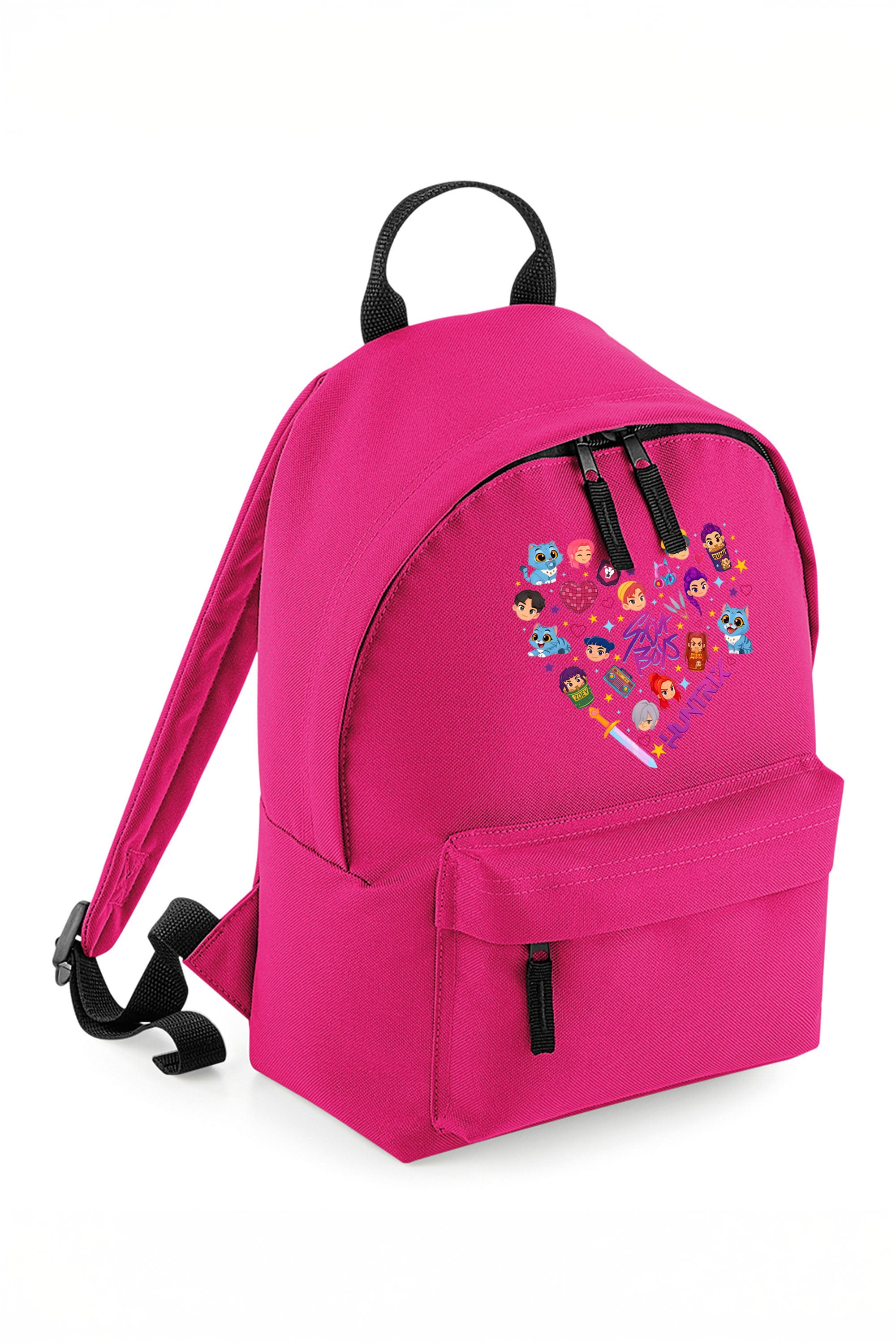 Kids K-pop Heart Squad Graphic Printed Mini Backpack