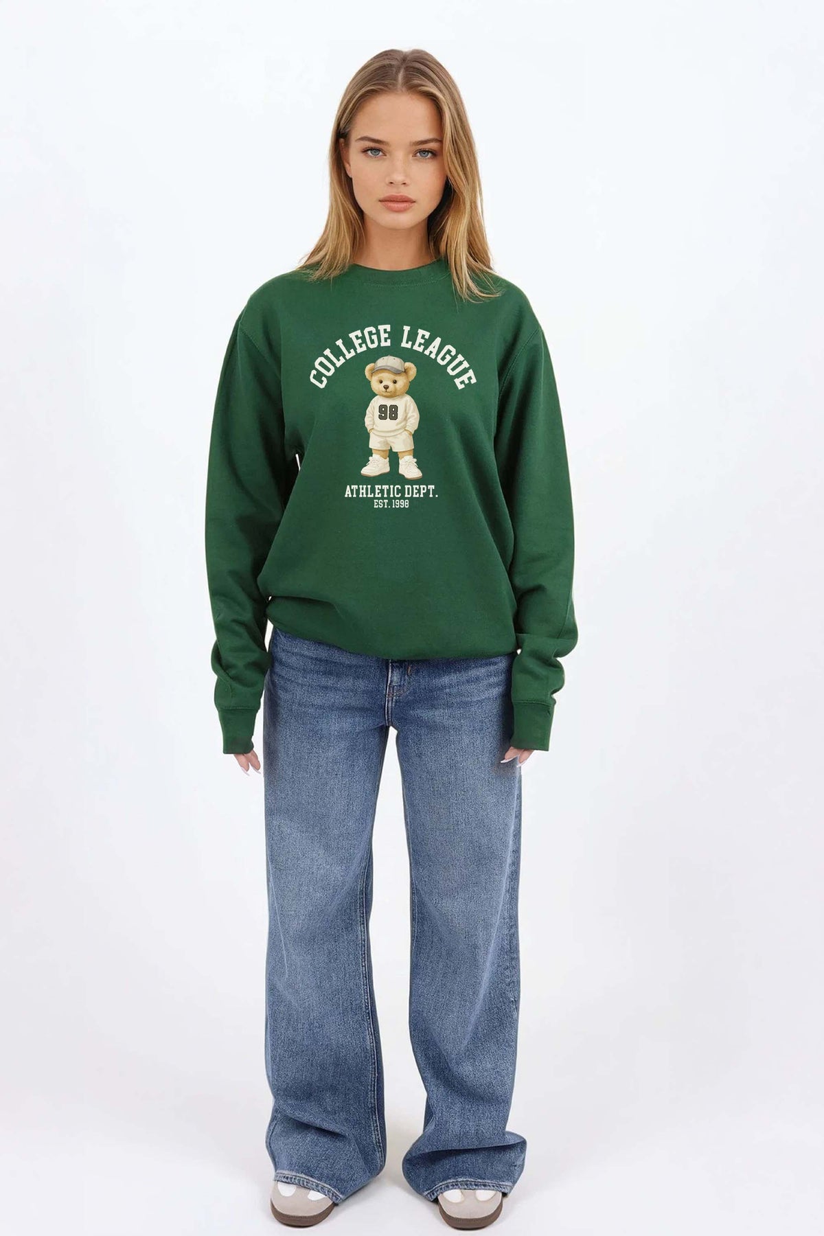 College League Teddy Athletic Printed Sweatshirt