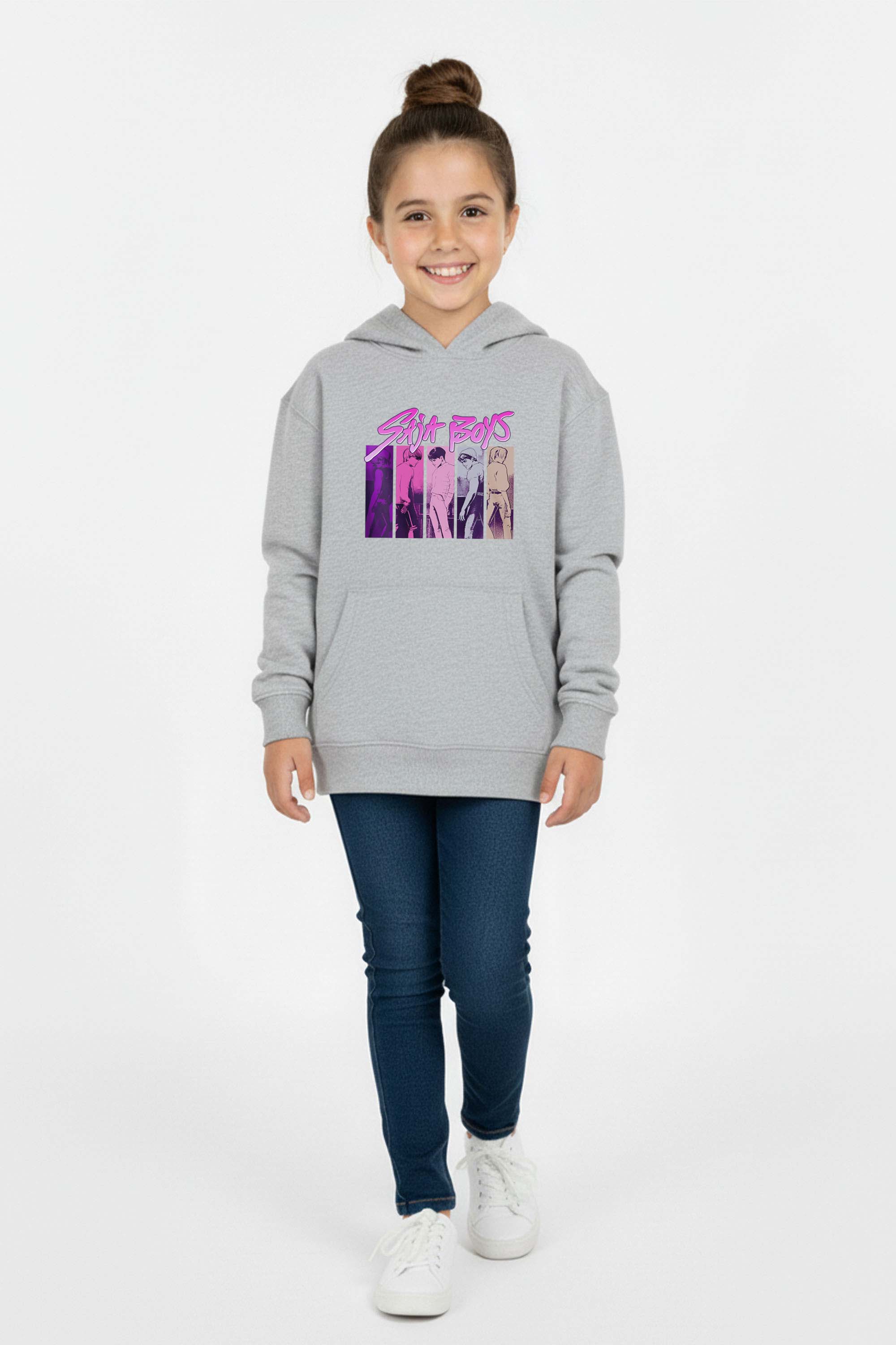 Kids K-Pop Saja Boys Graphic Printed Hoodie