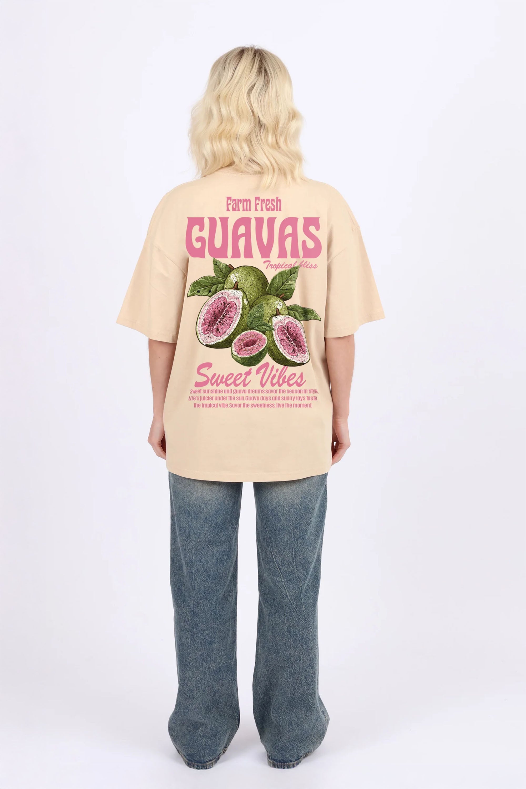 Oversized T-Shirt In Farm Fresh Guavas Print