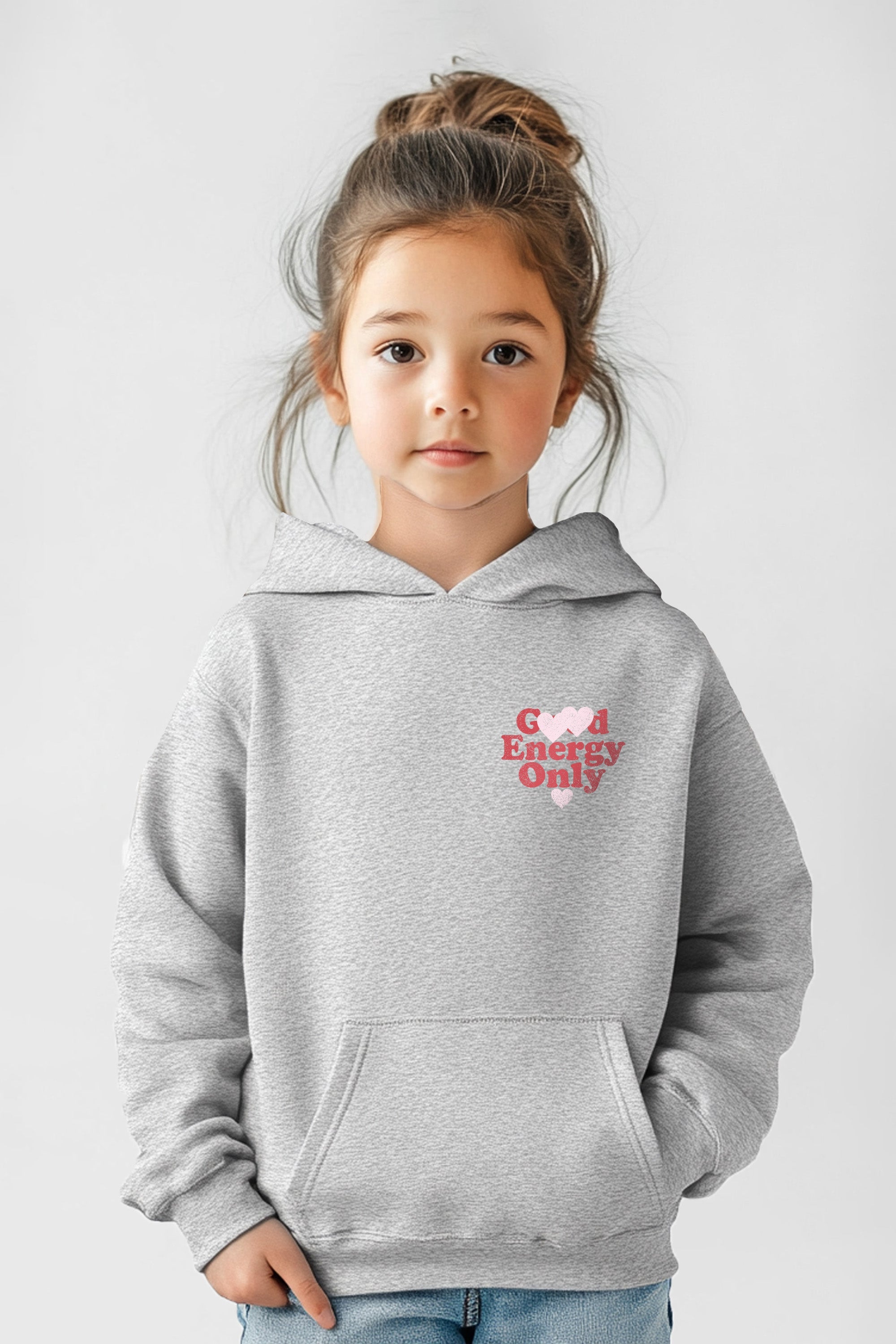 Kids Premium Good Energy Printed Hoodie (Pack of 5)
