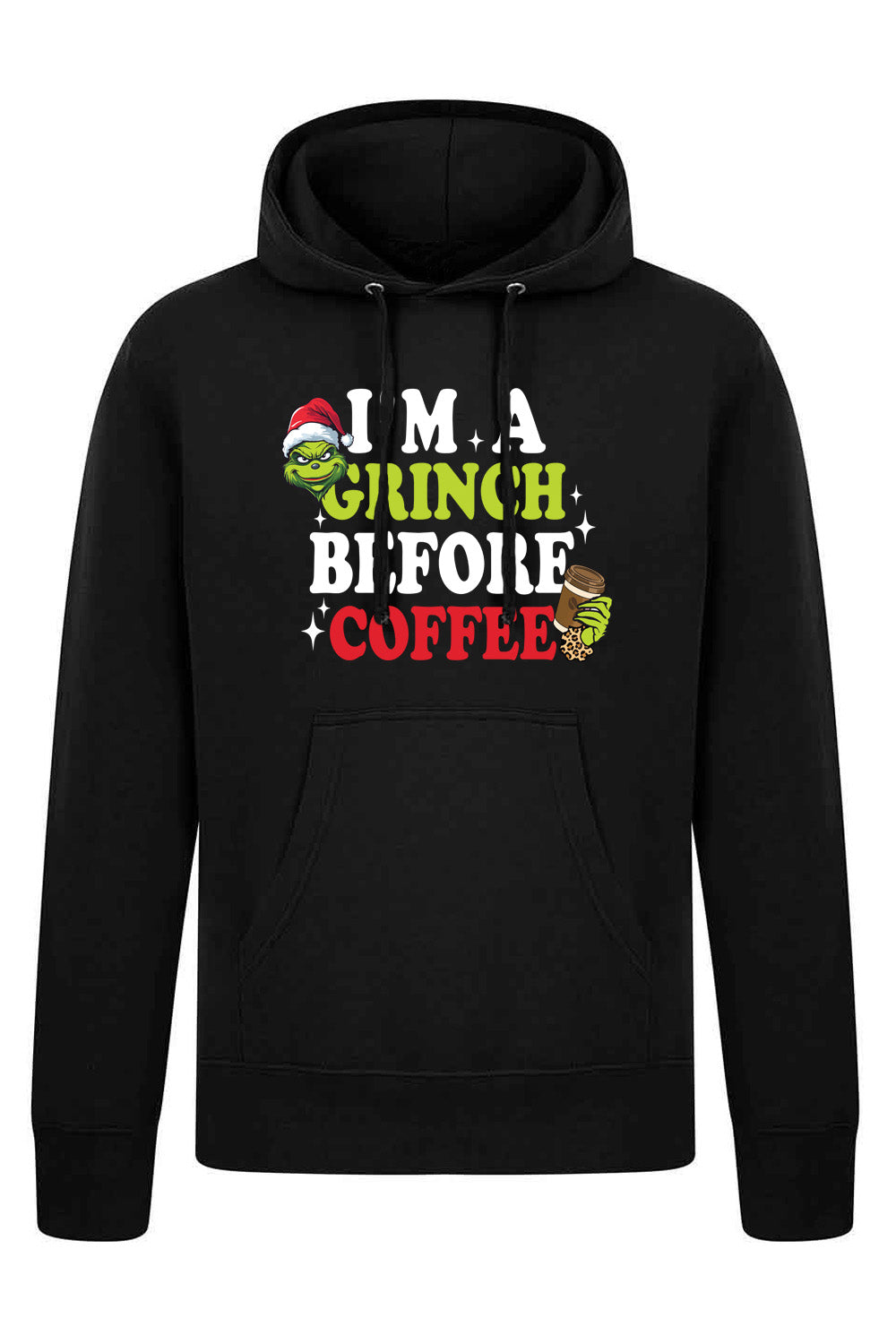 Grinch Before Coffee Printed Hoodie |Christmas Jumper (Pack of 6)