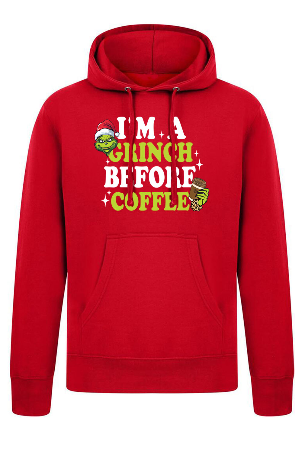 Grinch Before Coffee Printed Hoodie |Christmas Jumper (Pack of 6)