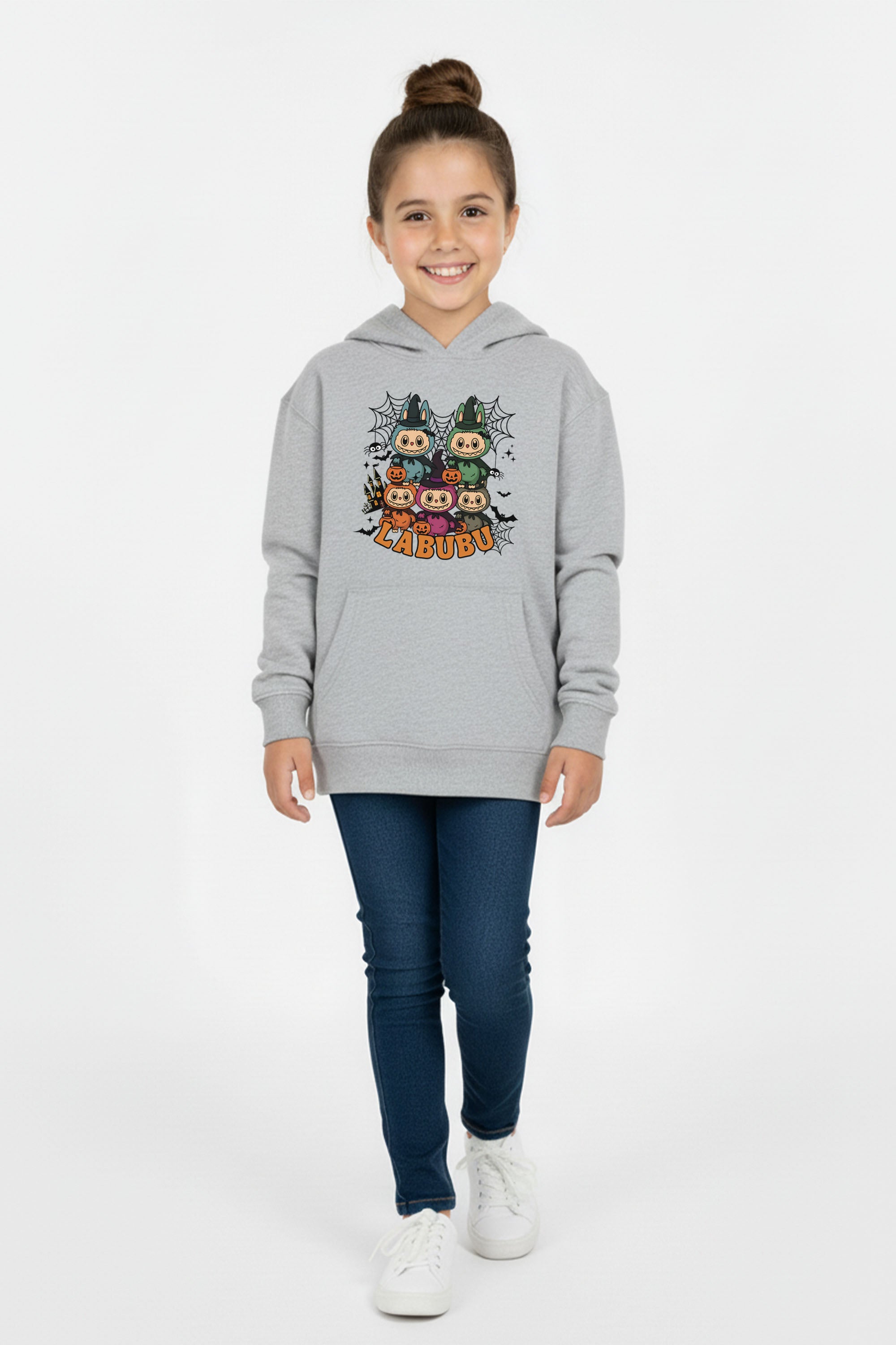 Kids Halloween Labubu Printed Hoodie