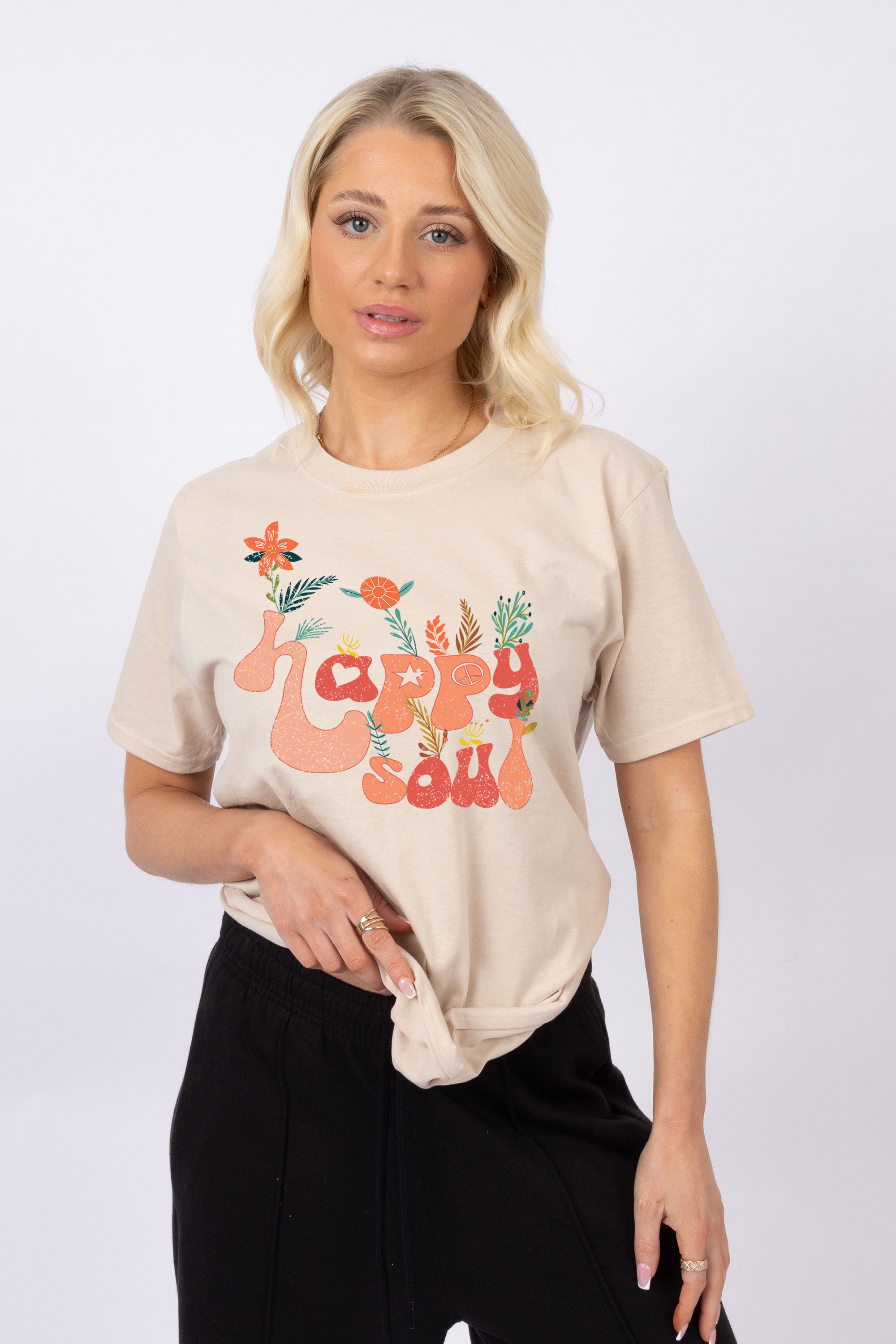 Happy Soul Printed T-Shirt (Custom Packs)