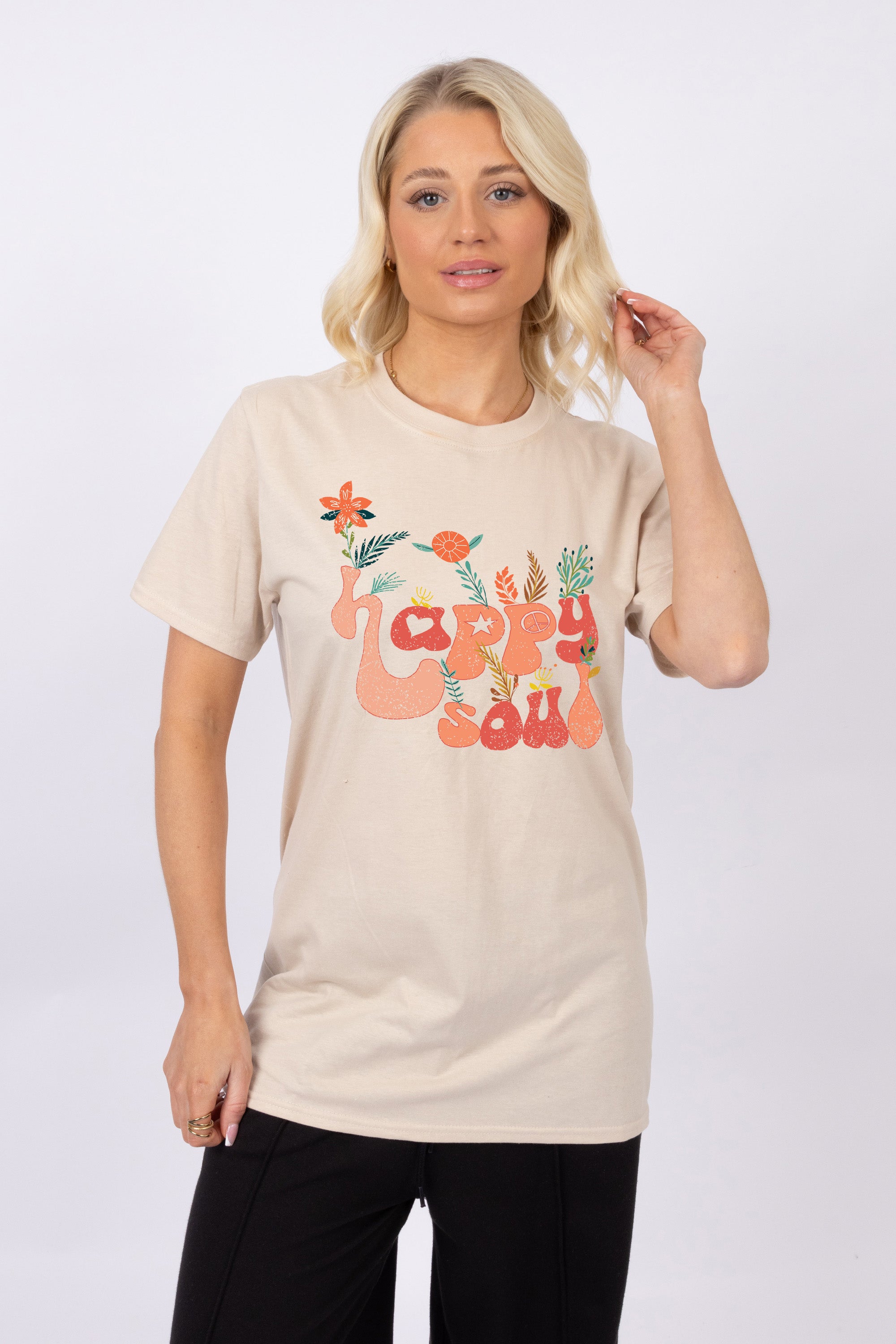 Happy Soul Printed T-Shirt (Custom Packs)