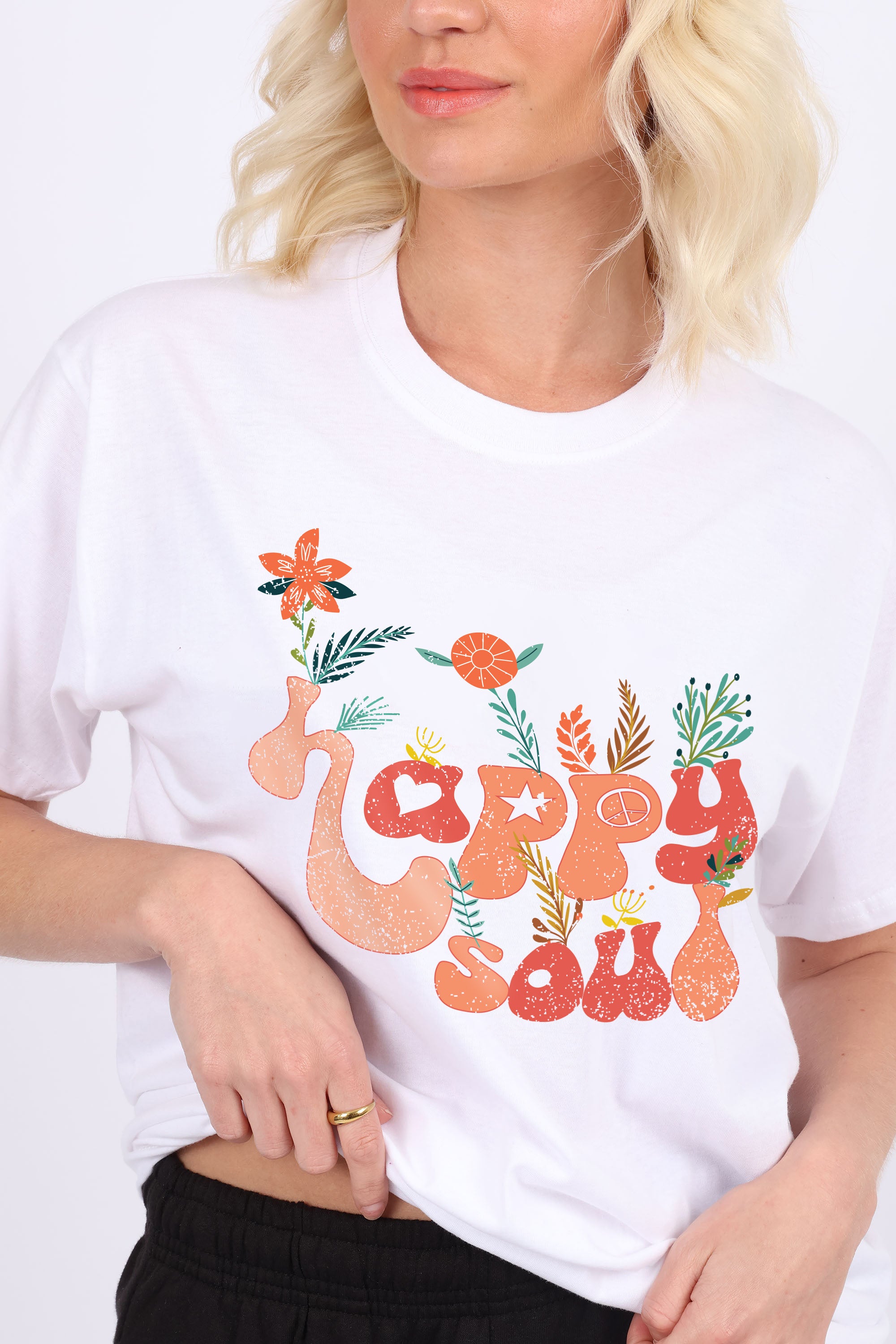 Happy Soul Printed T-Shirt (Custom Packs)