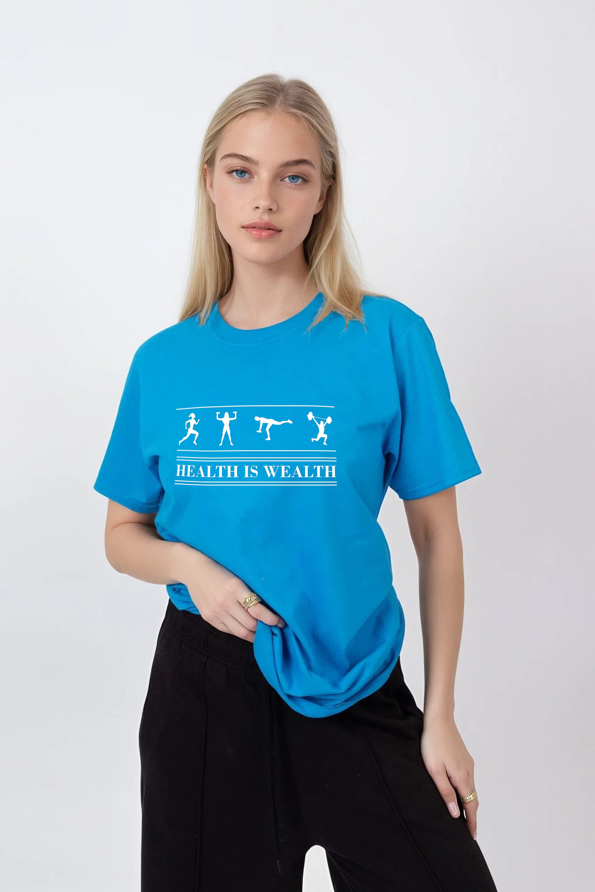 Health Is Wealth T-Shirt (Pack of 6)