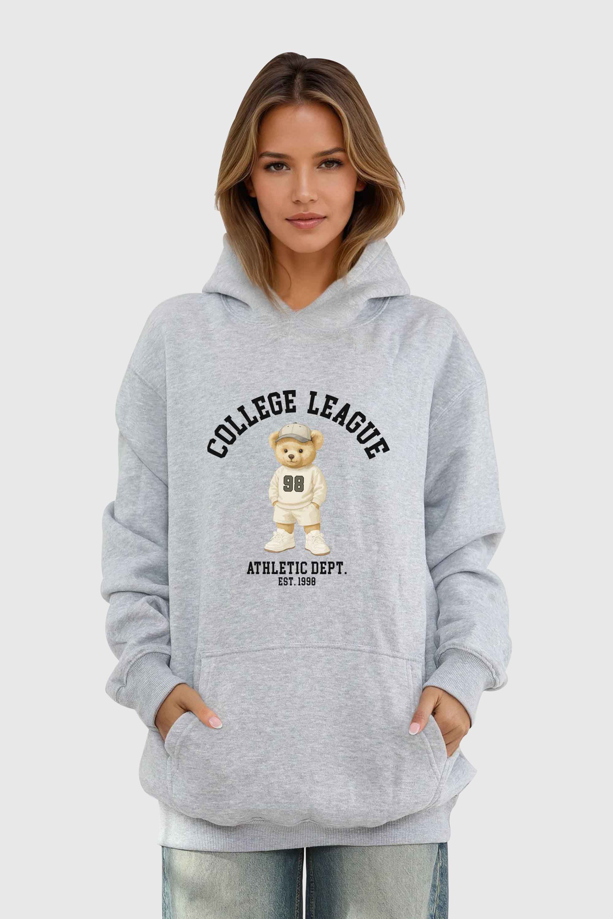Unisex 280GSM Blended College League Teddy Athletic Printed Hoodie
