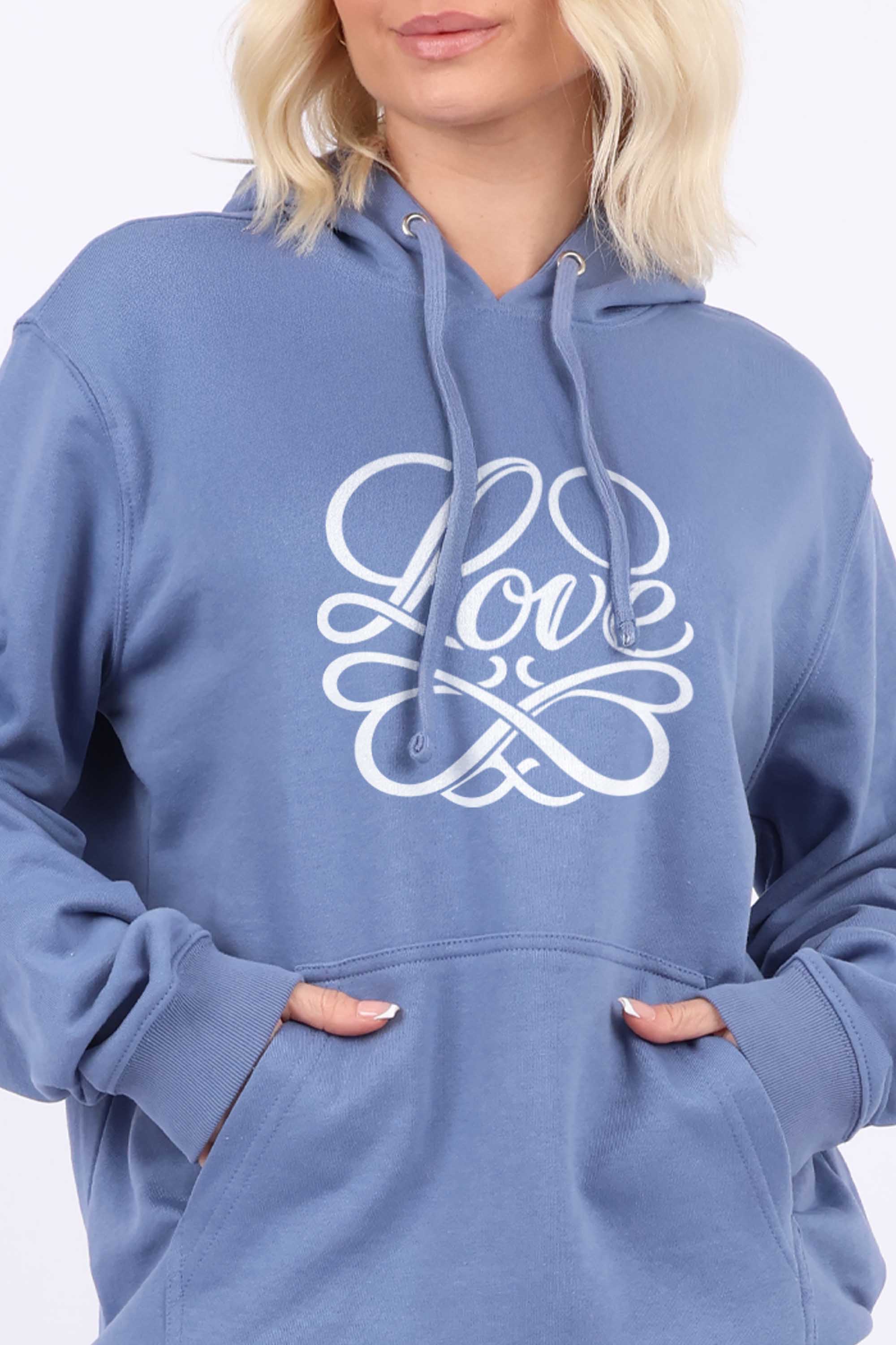 Unisex 280GSM Love Printed Oversized Hoodie (Pack Of 5)
