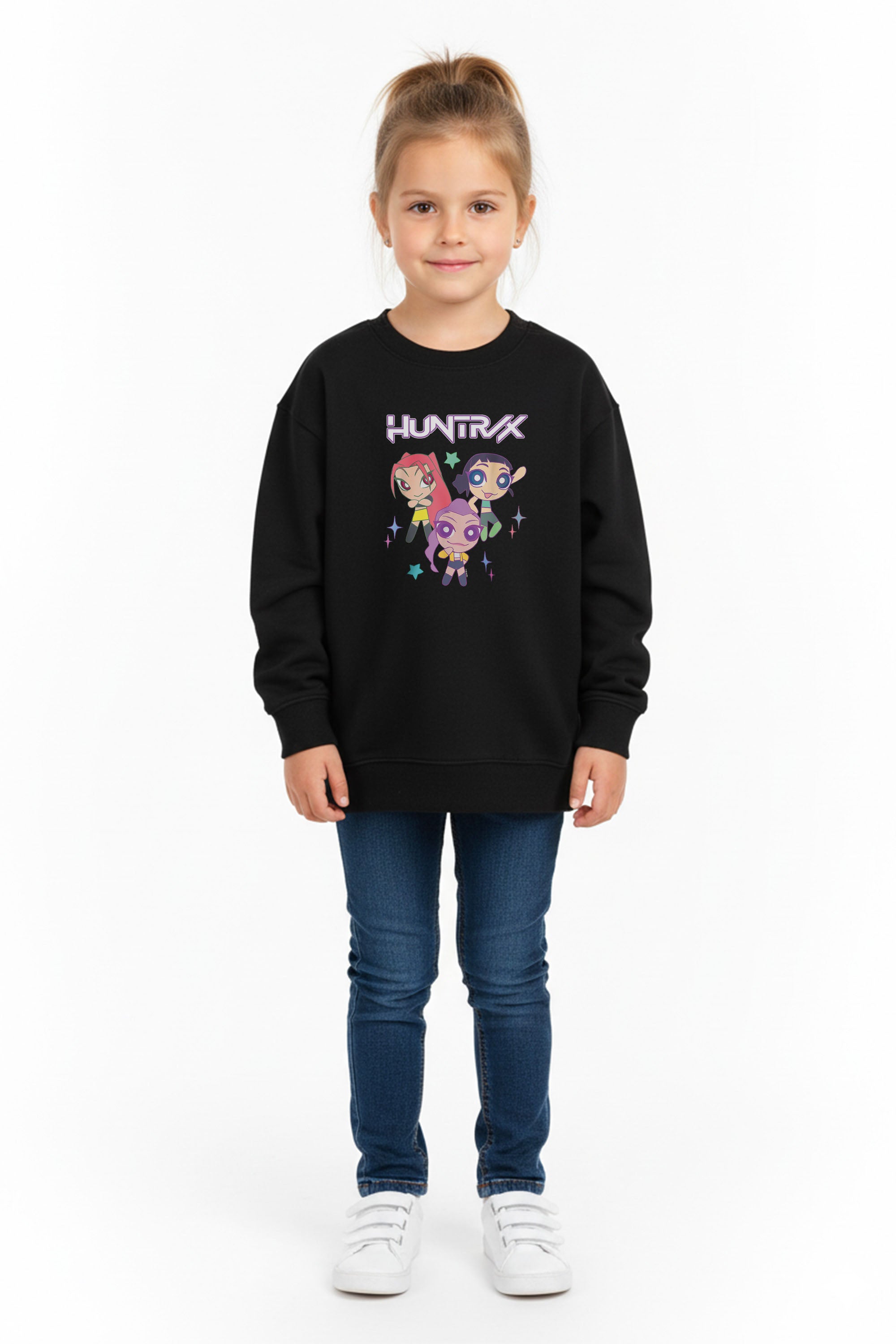 Kids Huntrix Anime Graphic Printed Sweatshirt
