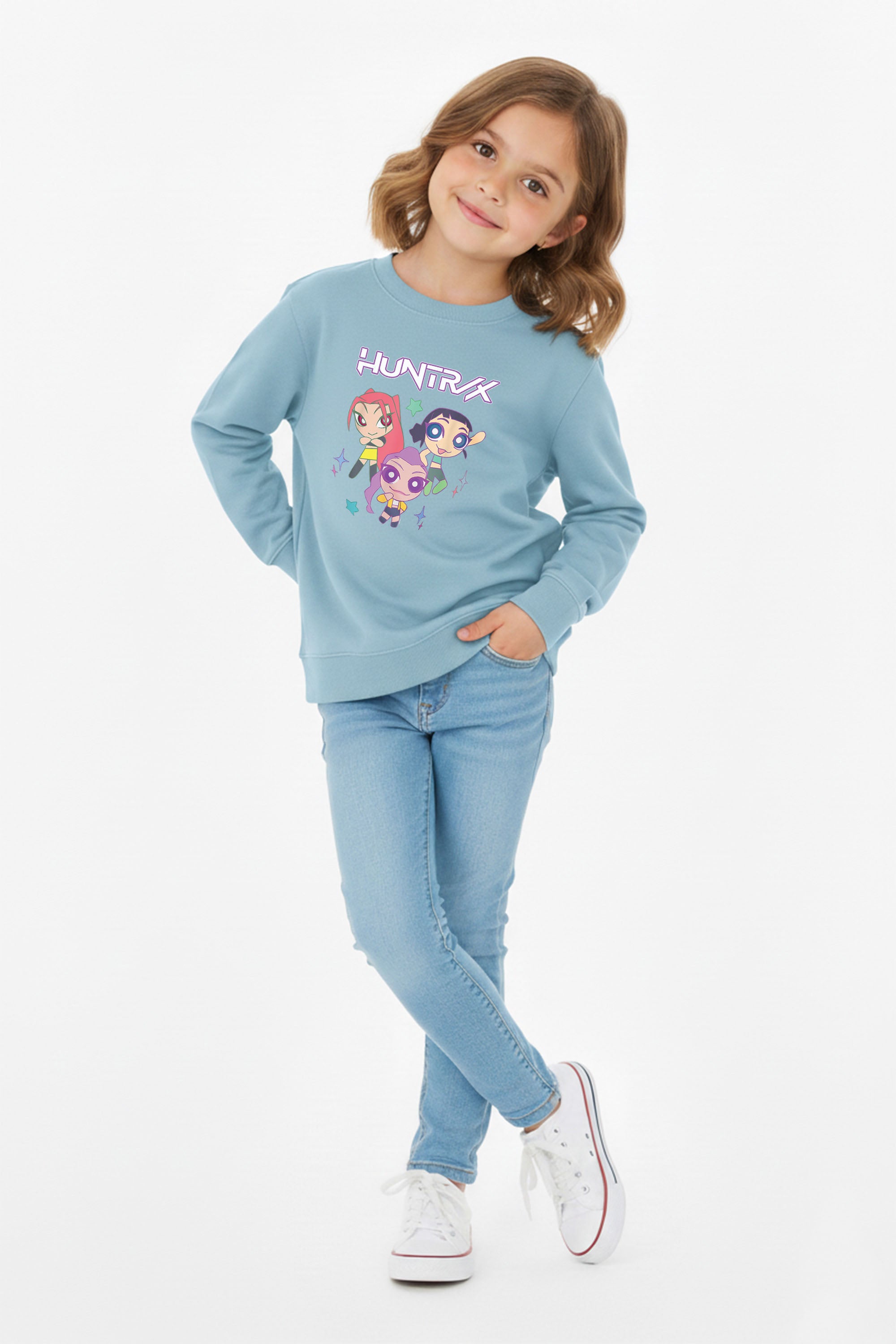 Kids Huntrix Anime Graphic Printed Sweatshirt