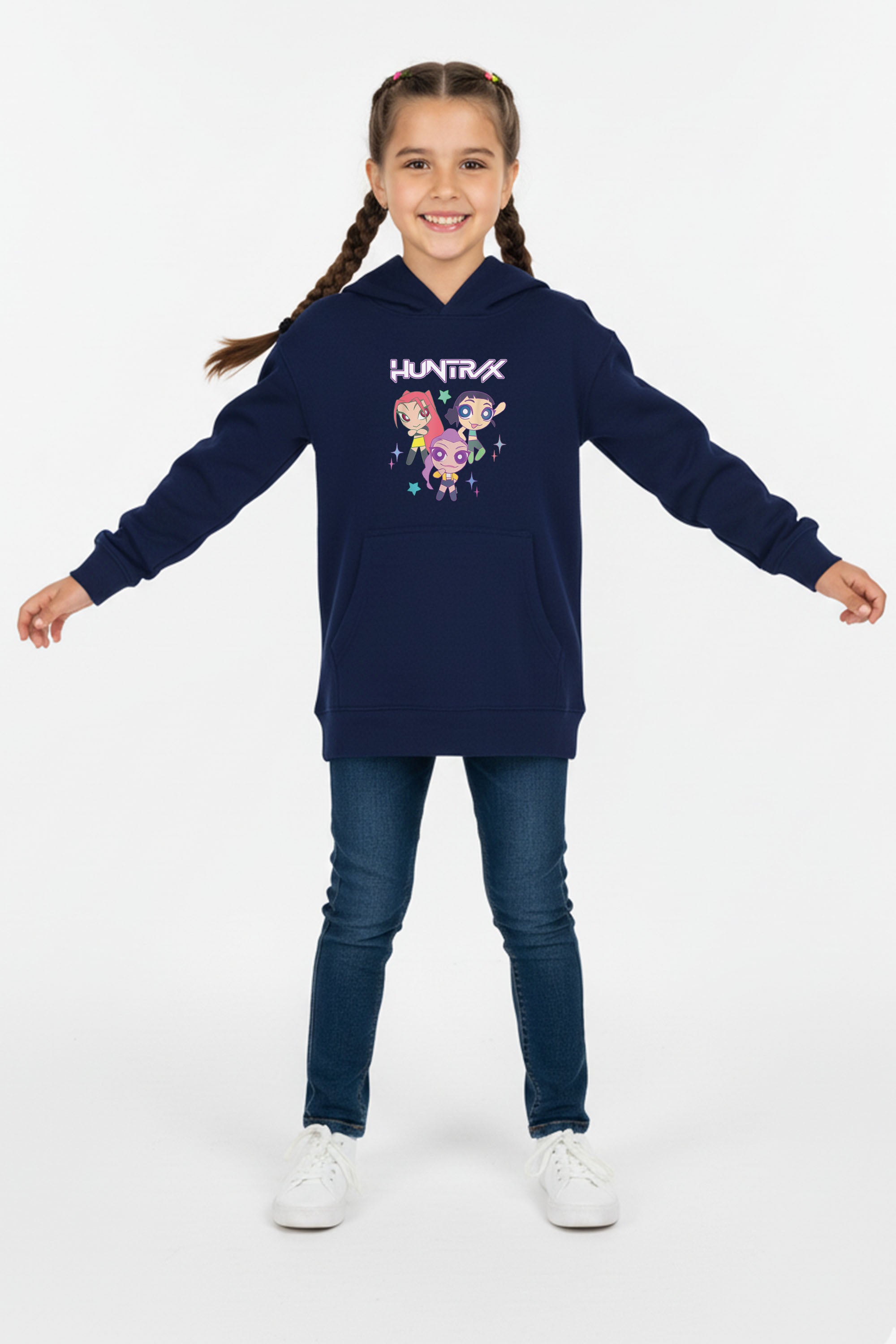 Kids Huntrix Anime Graphic Printed Hoodie