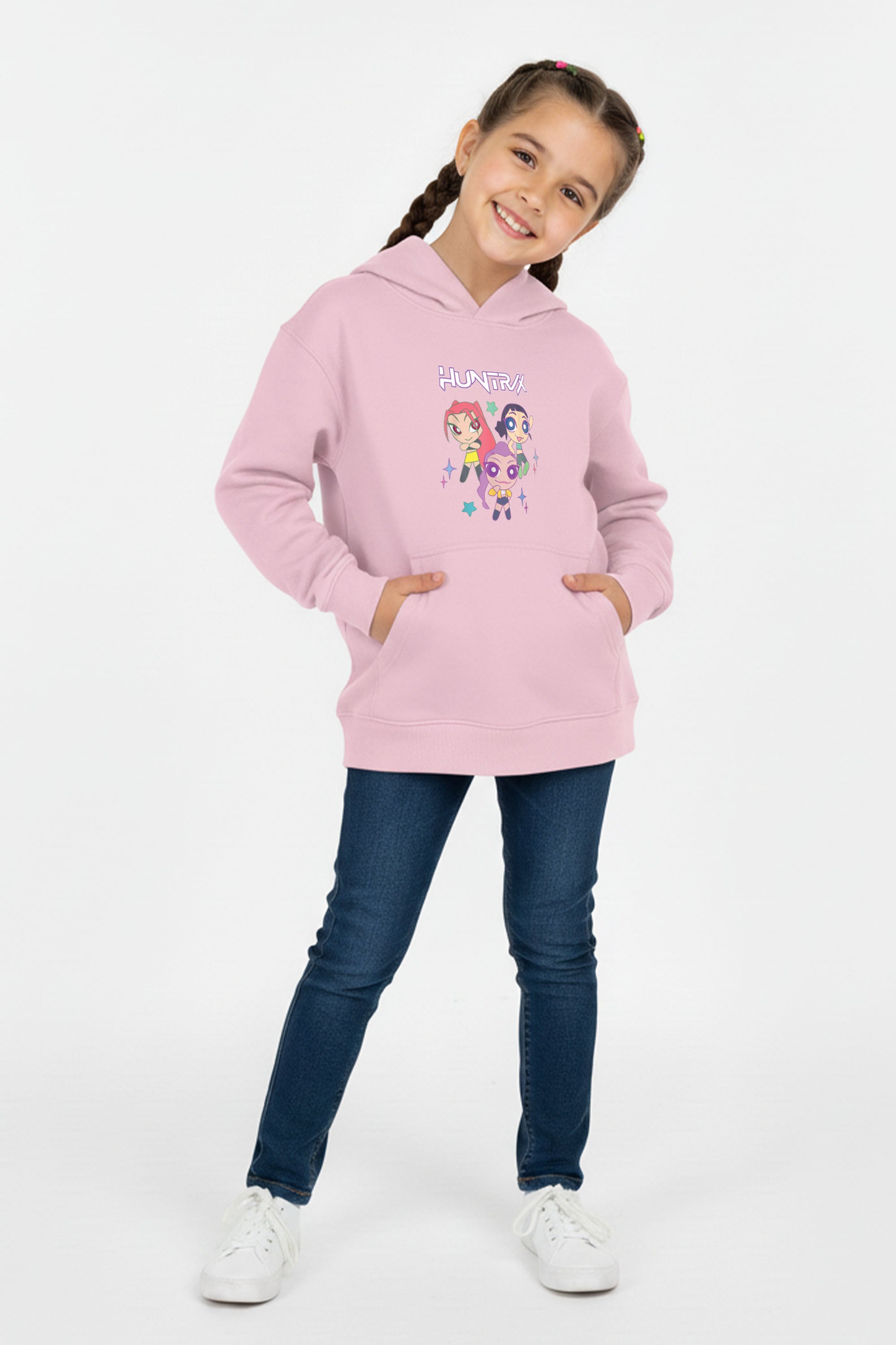 Kids Huntrix Anime Graphic Printed Hoodie