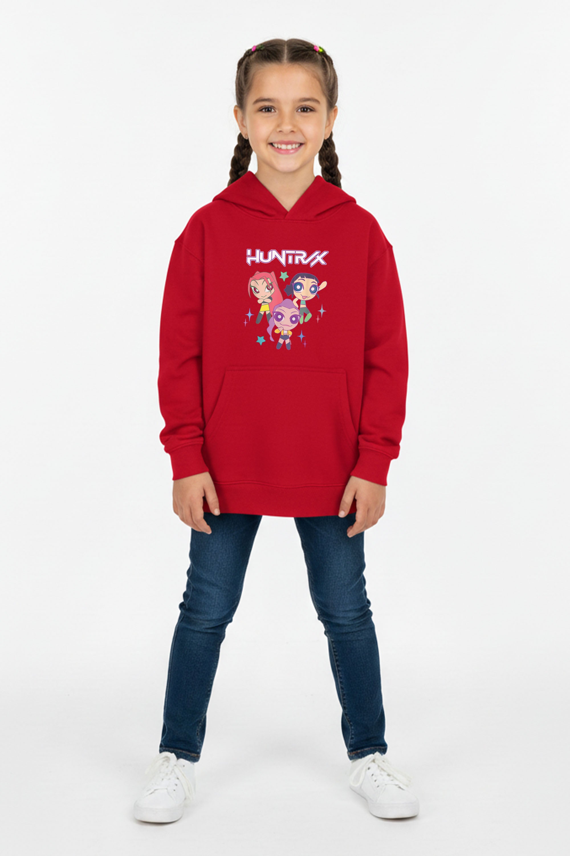 Kids Huntrix Anime Graphic Printed Hoodie
