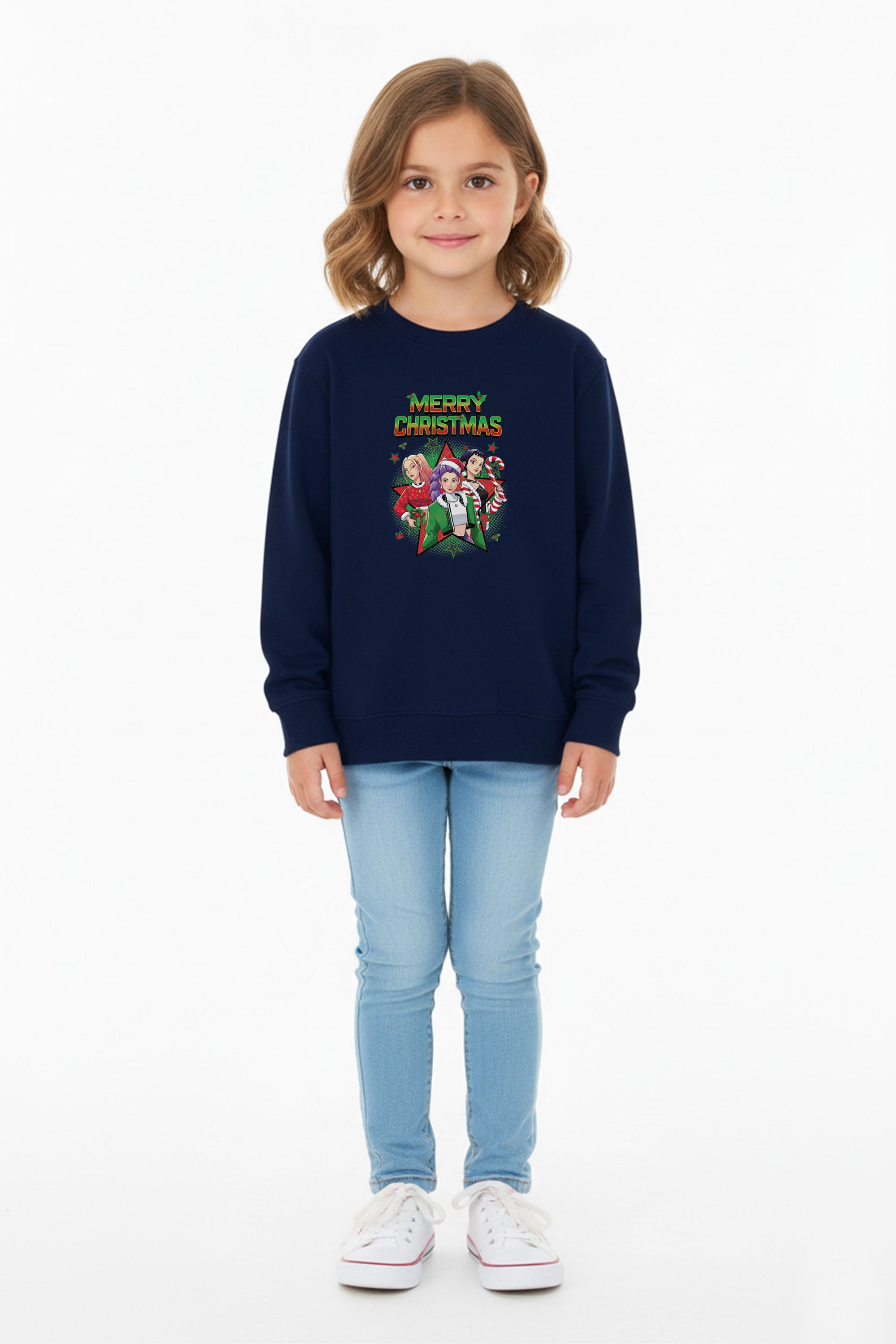 Kids Merry Squad Christmas Printed Sweatshirt