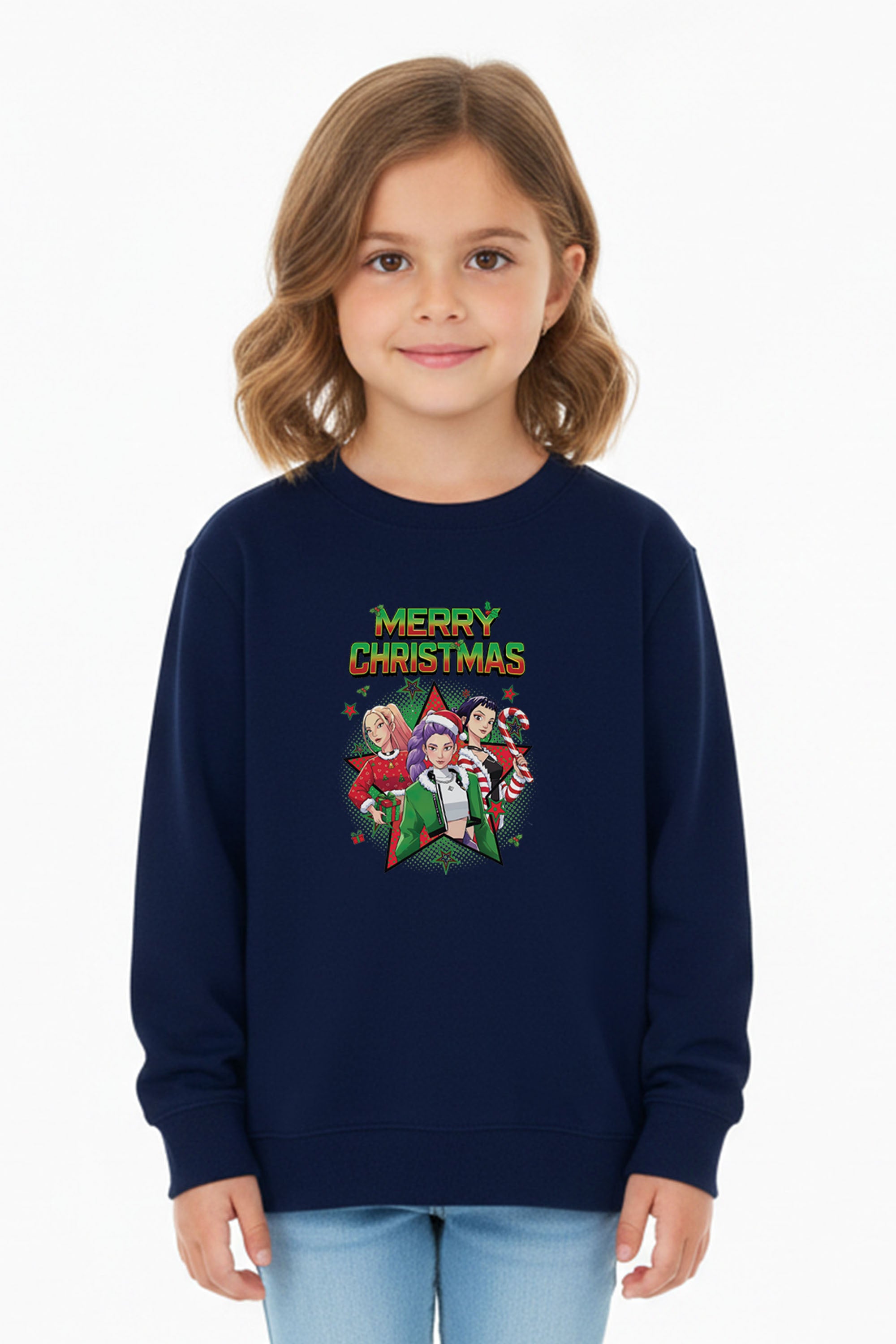 Kids Merry Squad Christmas Printed Sweatshirt