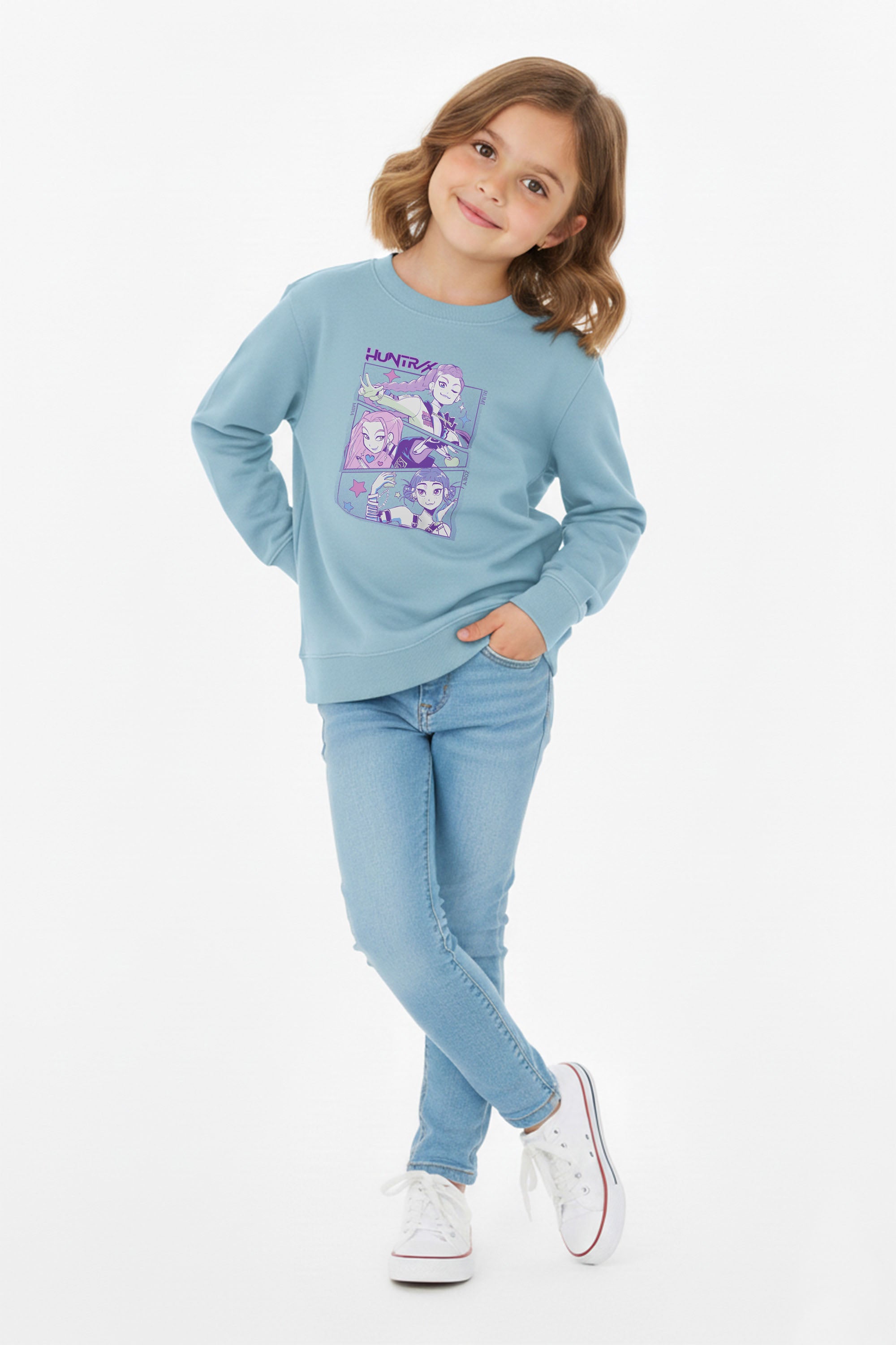 Kids Huntrix K-pop Anime Printed Sweatshirt