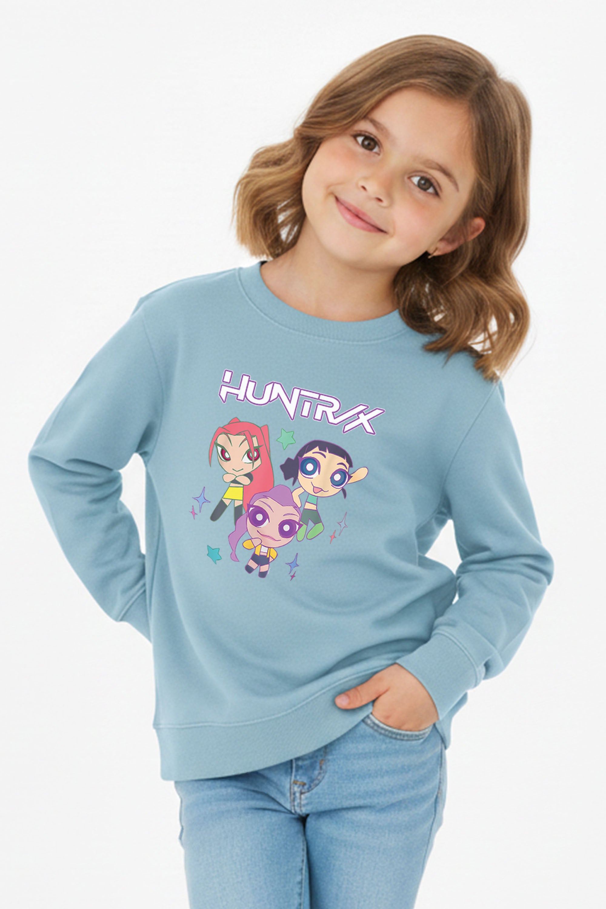 Kids Huntrix Anime Graphic Printed Sweatshirt