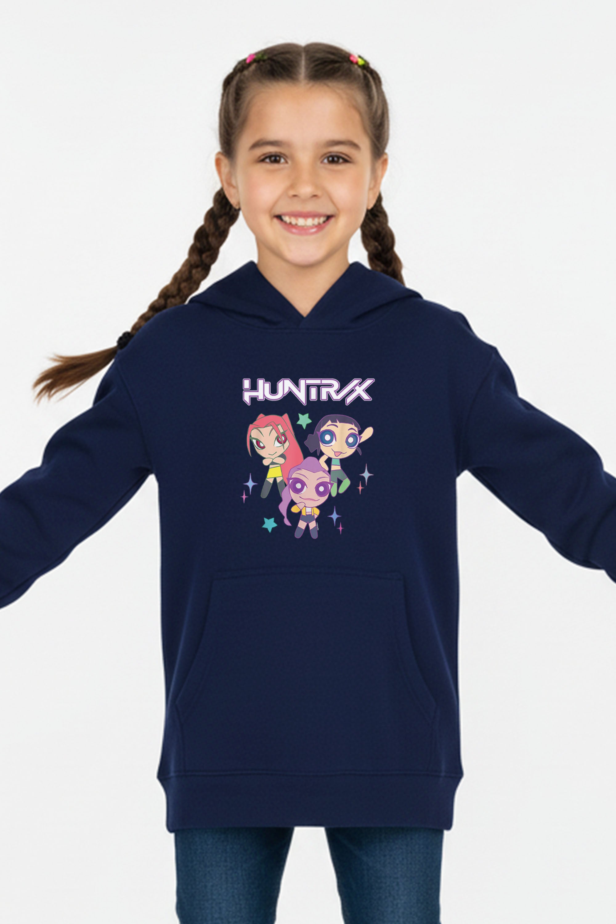 Kids Huntrix Anime Graphic Printed Hoodie