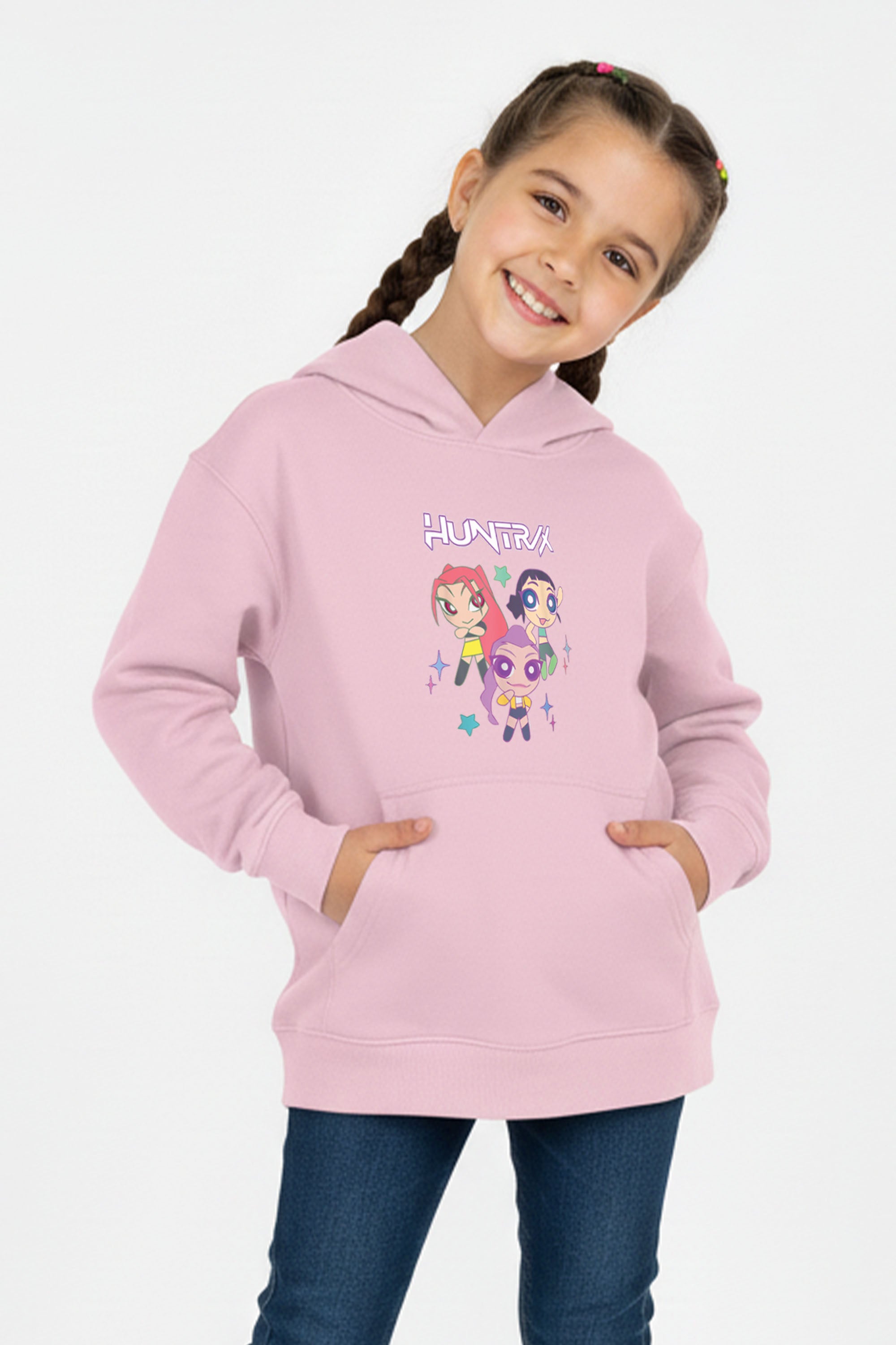 Kids Huntrix Anime Graphic Printed Hoodie
