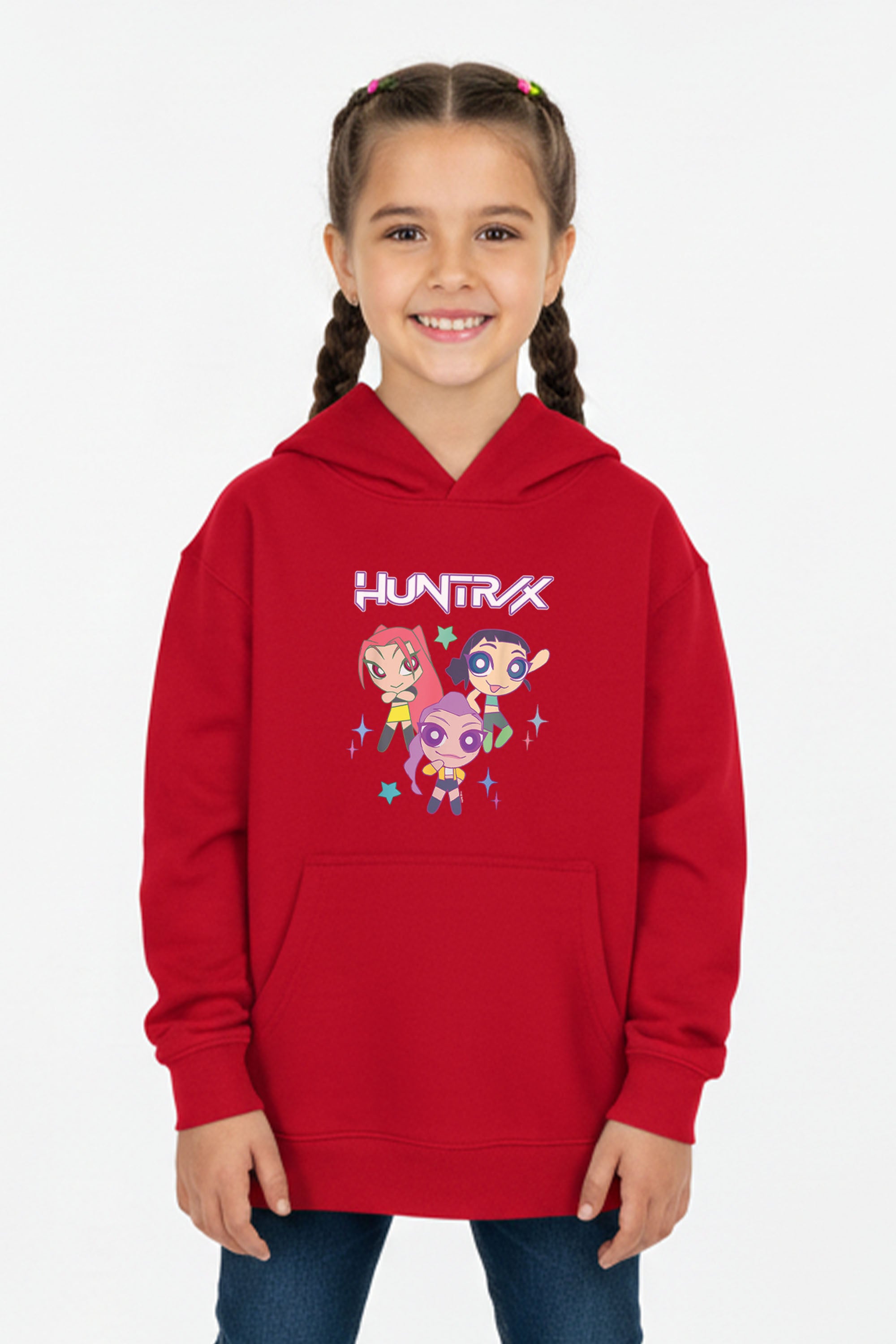 Kids Huntrix Anime Graphic Printed Hoodie