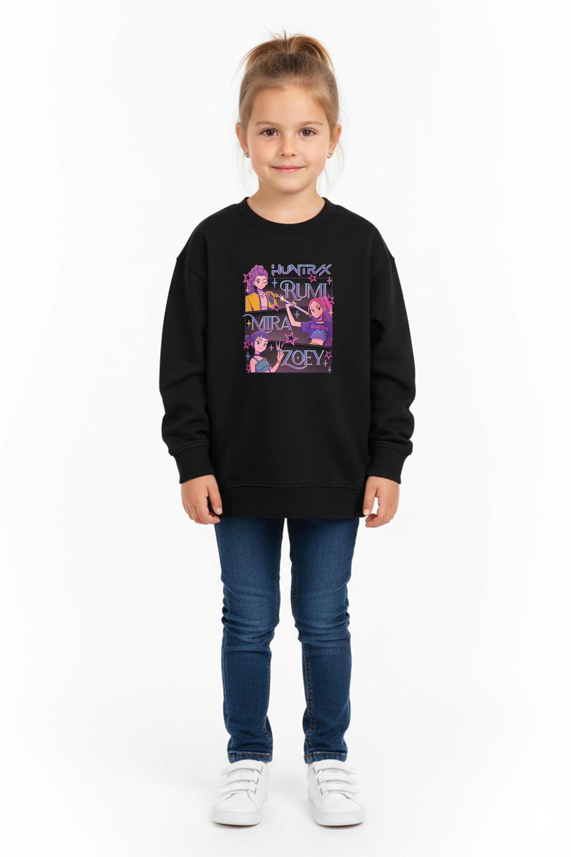 Kids Huntrix Girl Squad Printed Sweatshirt