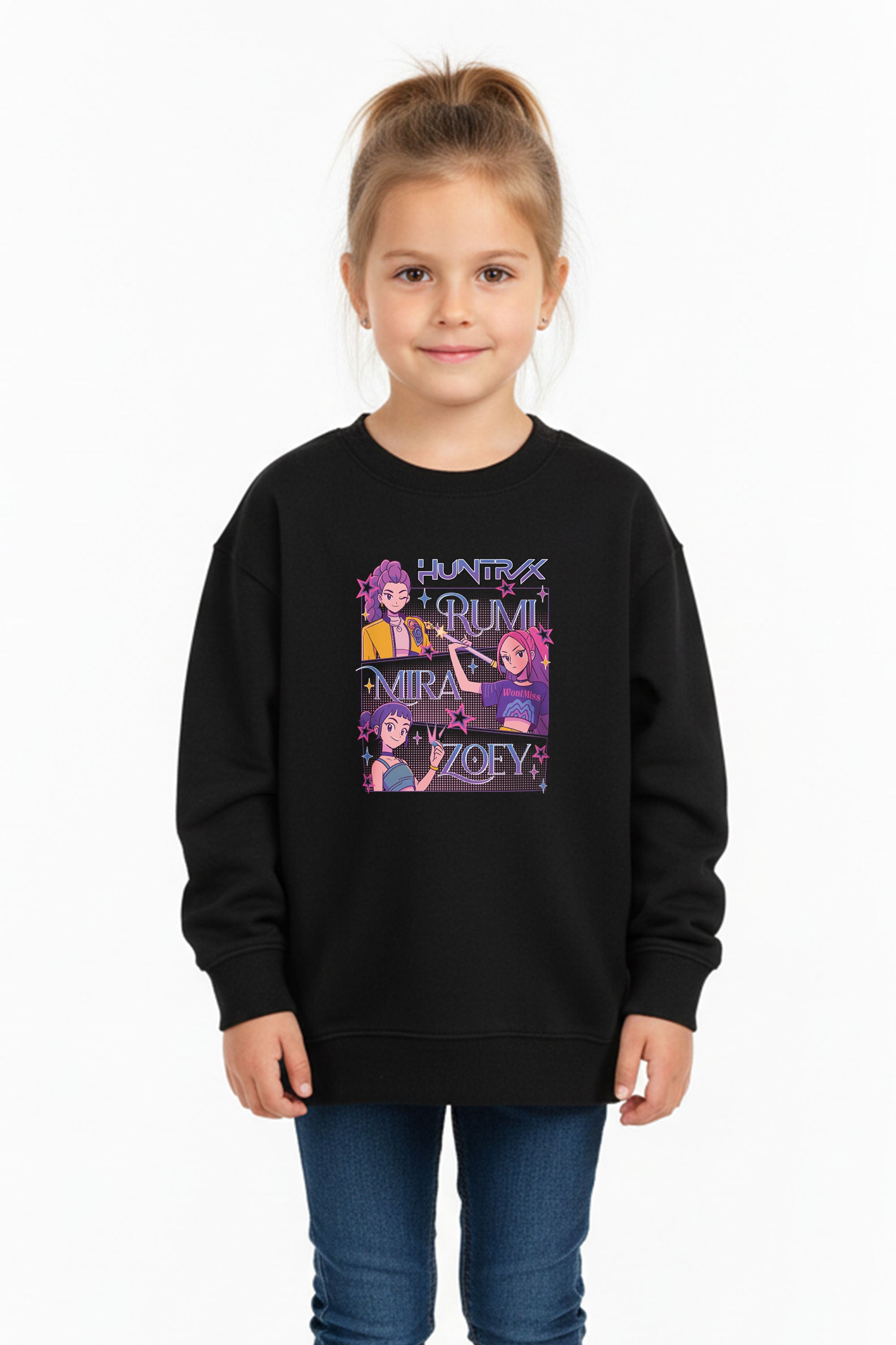 Kids Huntrix Girl Squad Printed Sweatshirt