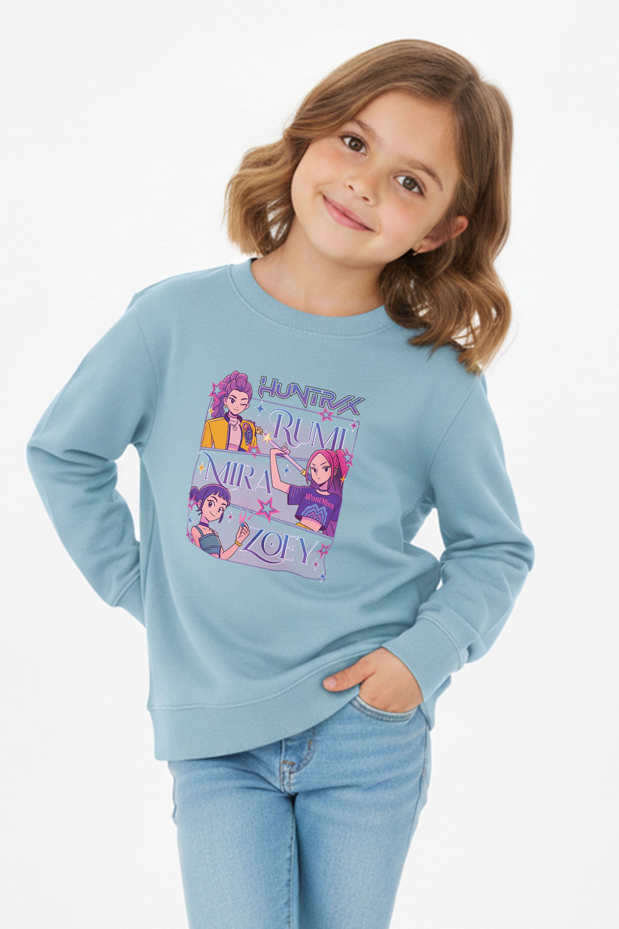 Kids Huntrix Girl Squad Printed Sweatshirt