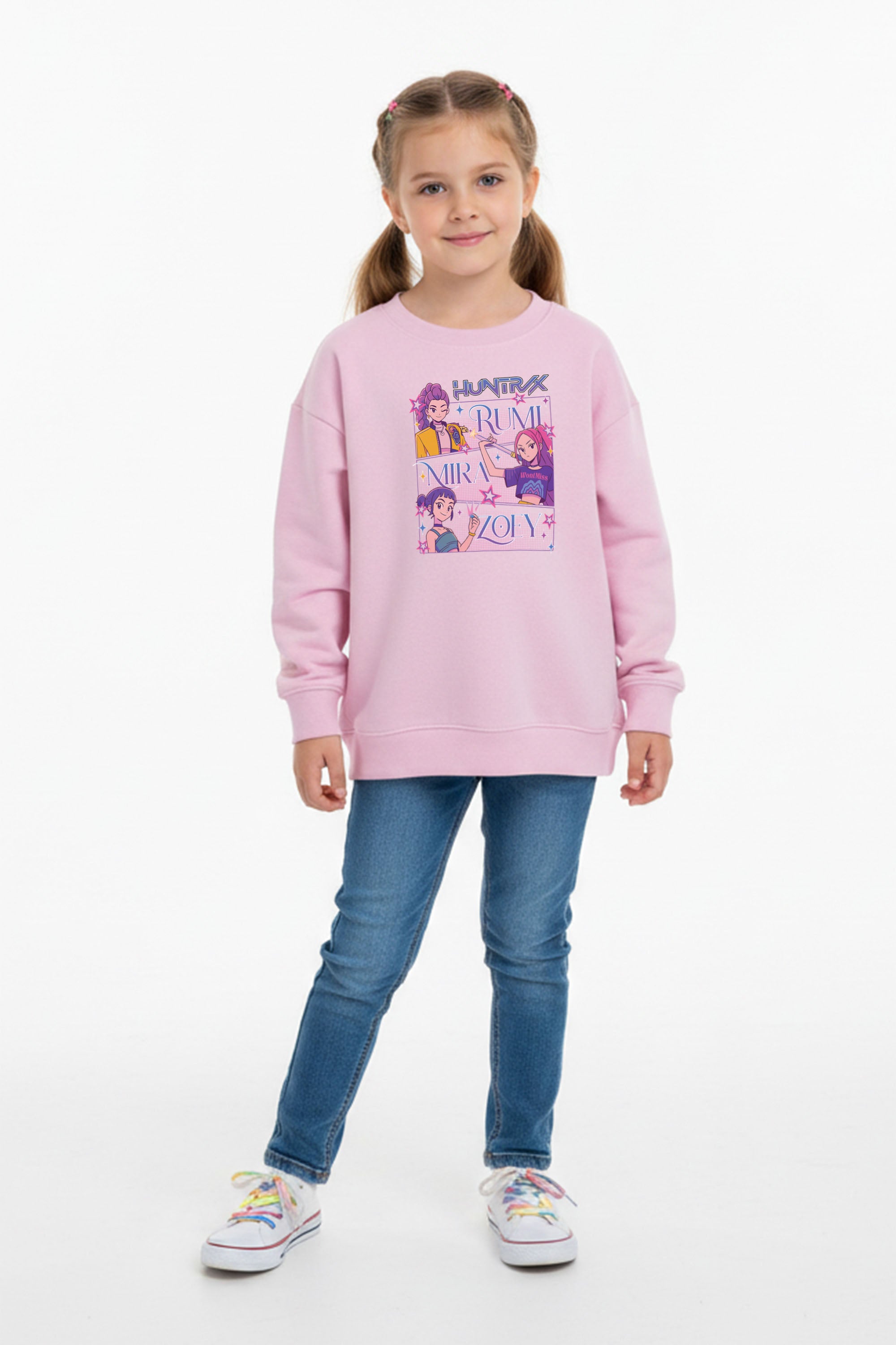 Kids Huntrix Girl Squad Printed Sweatshirt