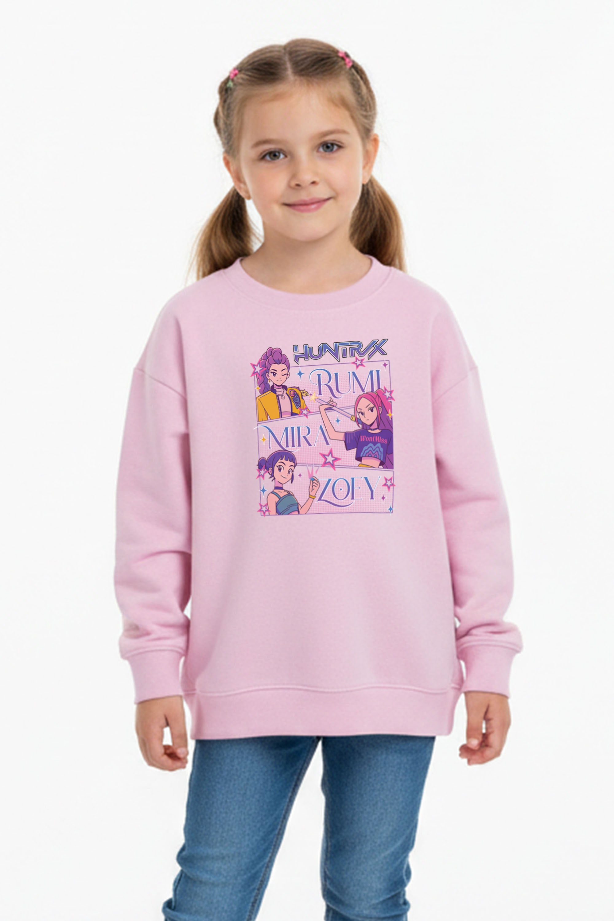 Kids Huntrix Girl Squad Printed Sweatshirt