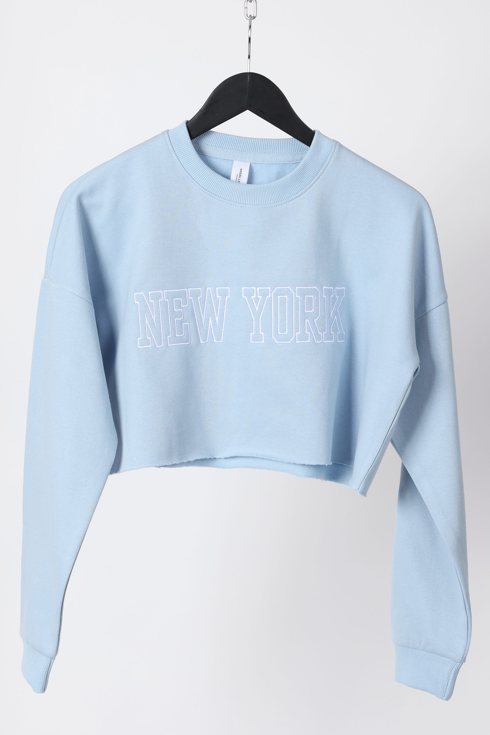 Embroidered “New York” Cropped Sweatshirt & Jogger Co-Ord Set (Pack of 3)