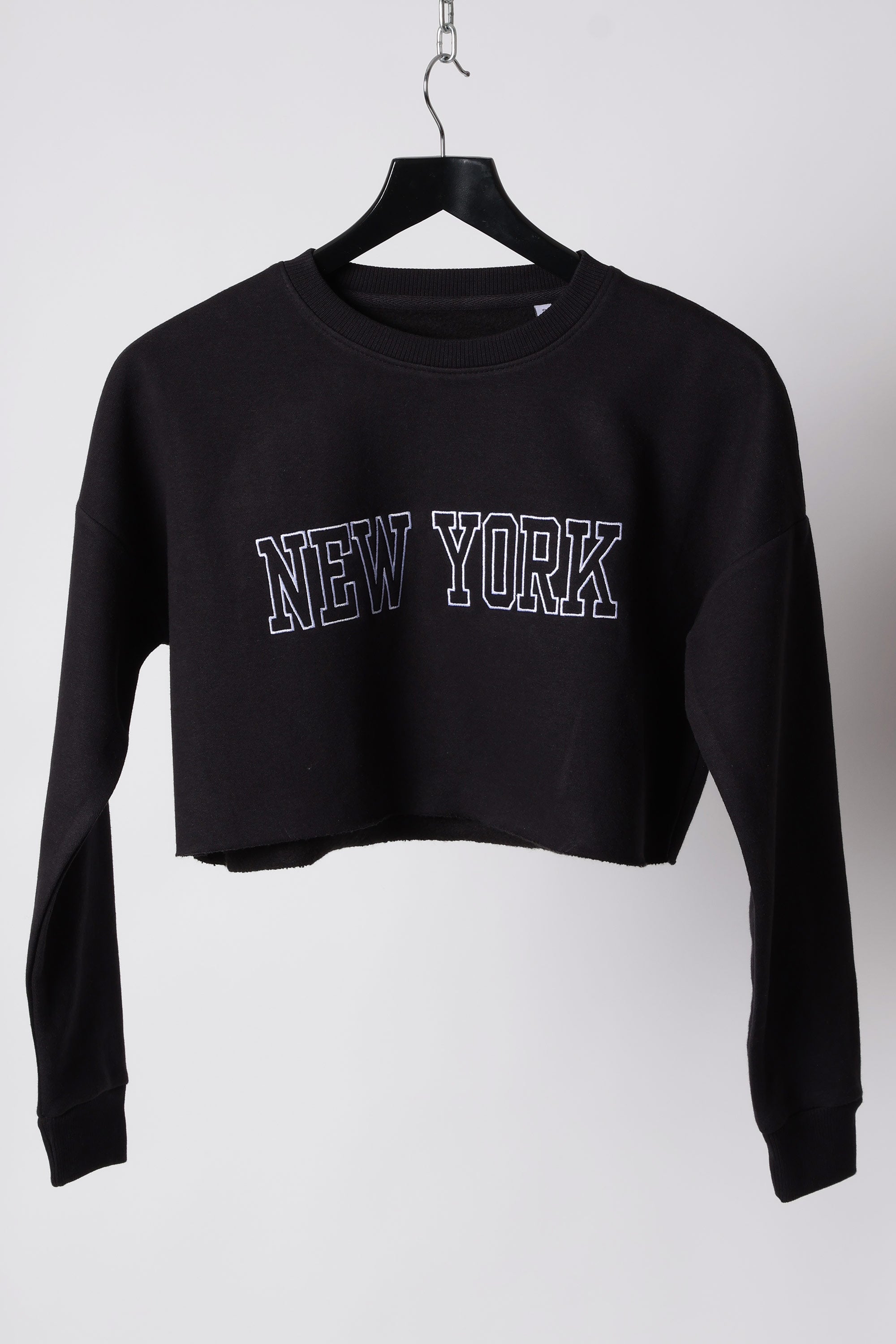 Embroidered “New York” Cropped Sweatshirt & Jogger Co-Ord Set (Pack of 3)