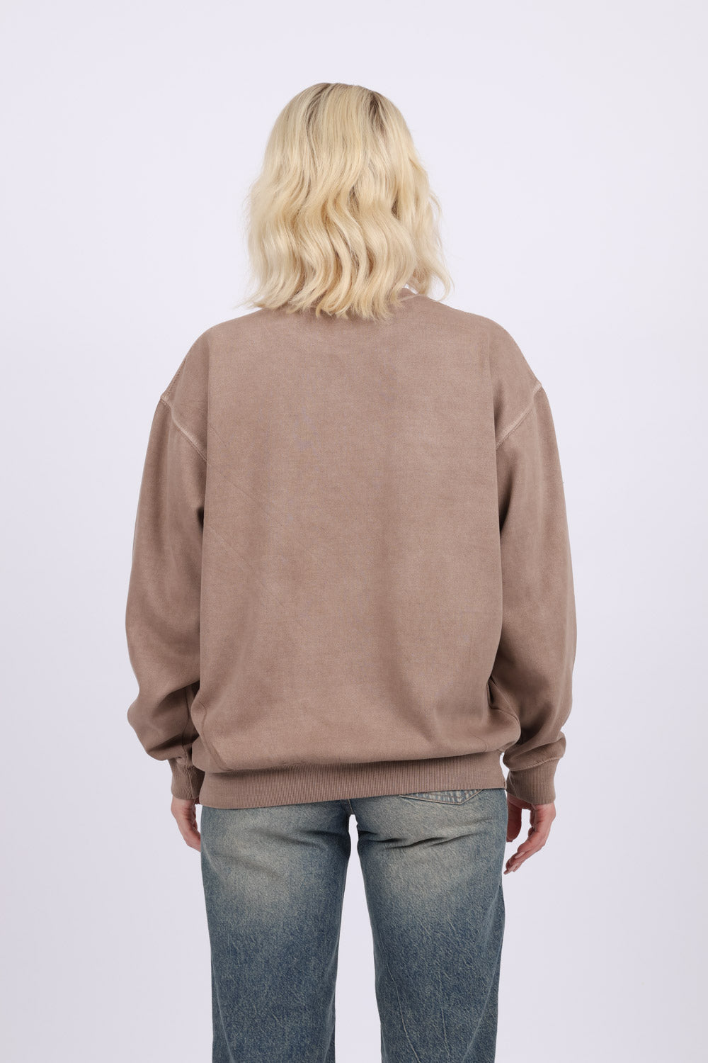Unisex Acid Washed Plain Sweatshirt
