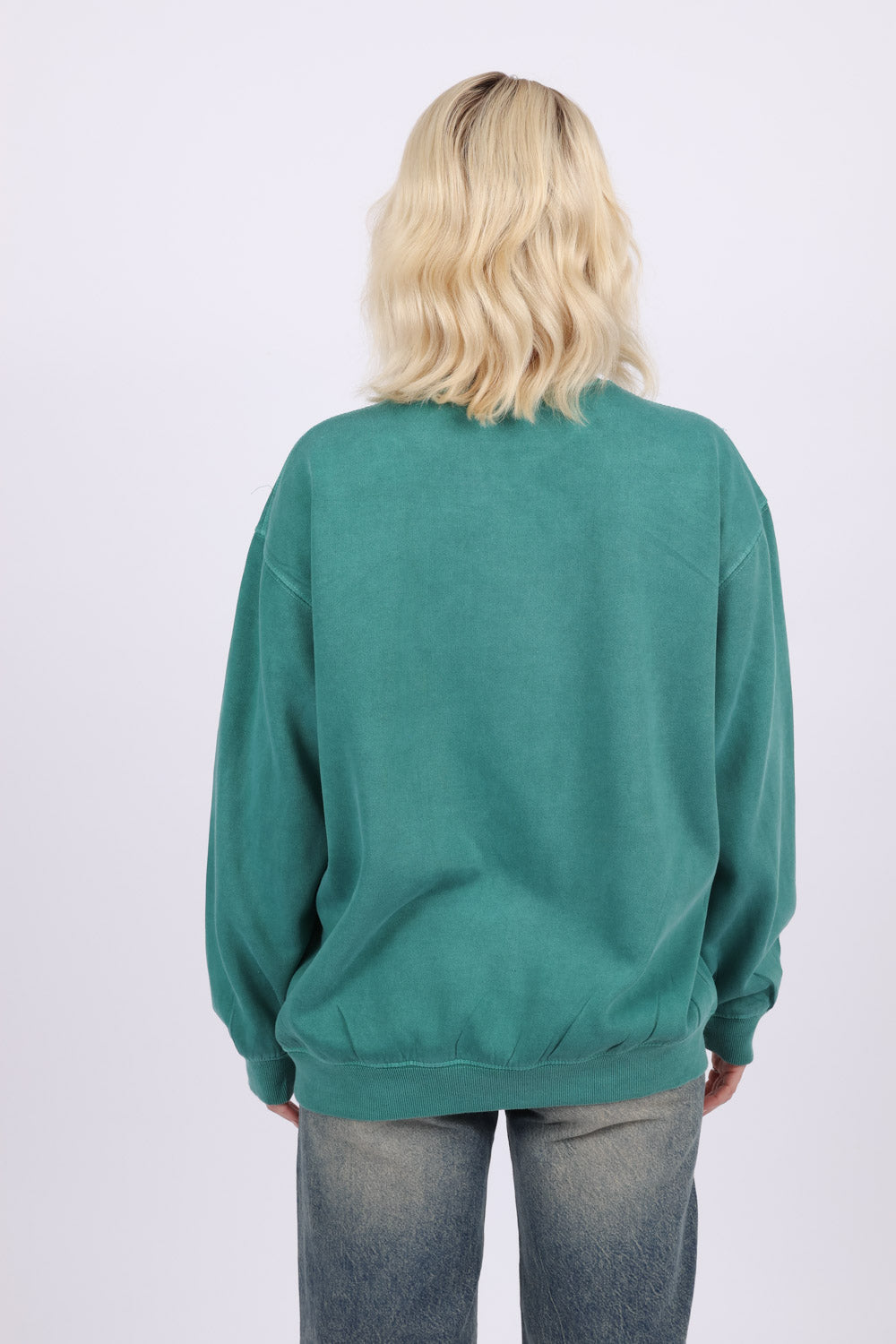 Unisex Acid Washed Plain Sweatshirt