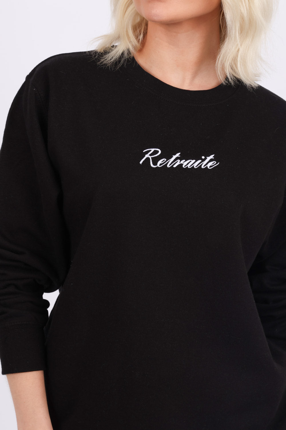 Retraite Front Embroidery & Printed Back Sweatshirt