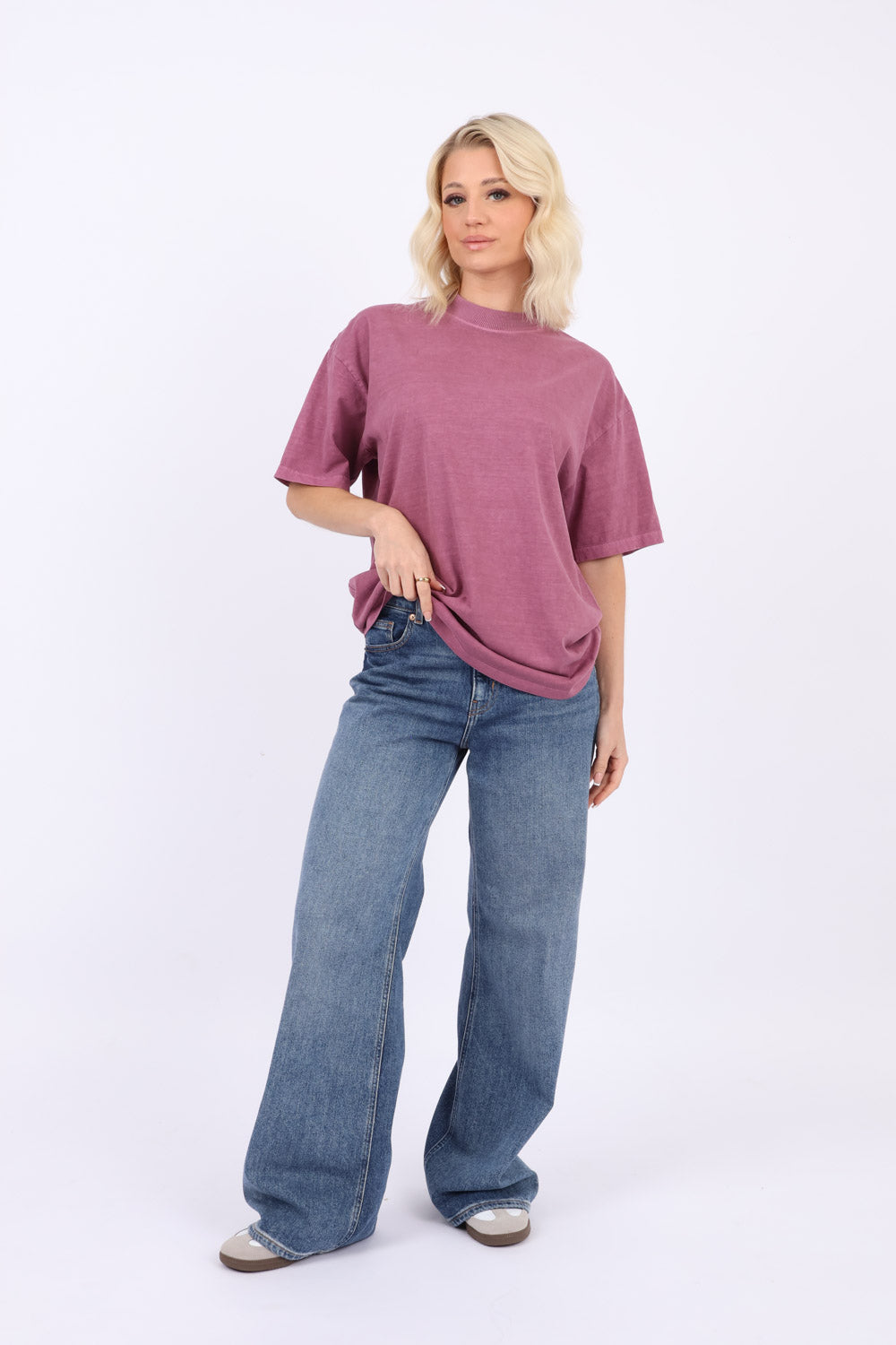 Unisex Oversized Plain Acid Washed 220GSM T-Shirts (Custom Pack)