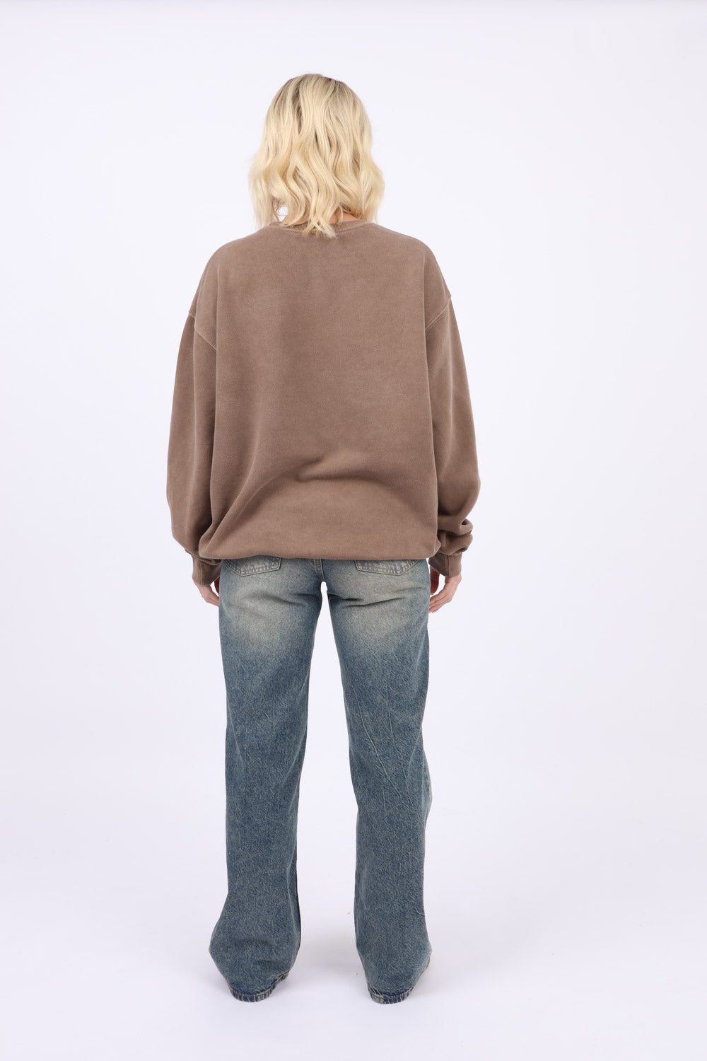 Washed Oversized Sweatshirt In Wild West Leopard Print