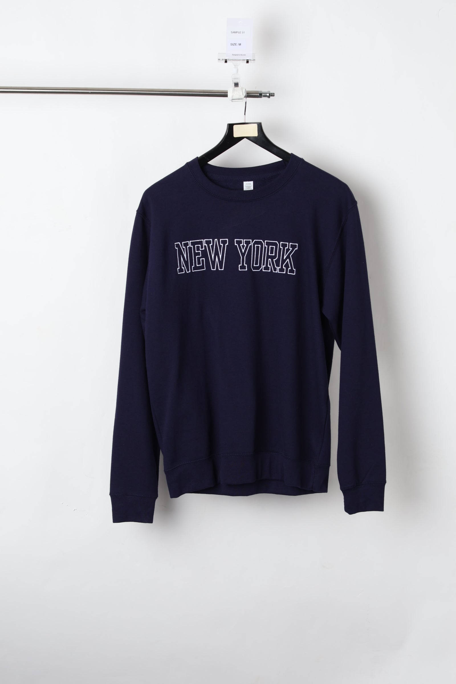 New York Graphic Printed Navy Sweatshirt (Size M) – Sample