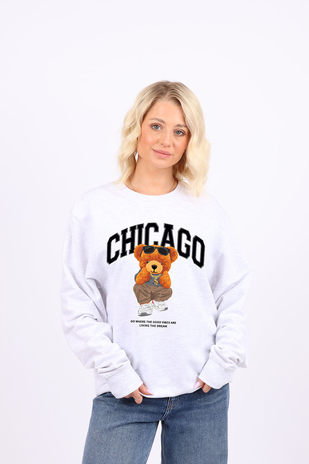 Chicago Teddy Printed Sweatshirts