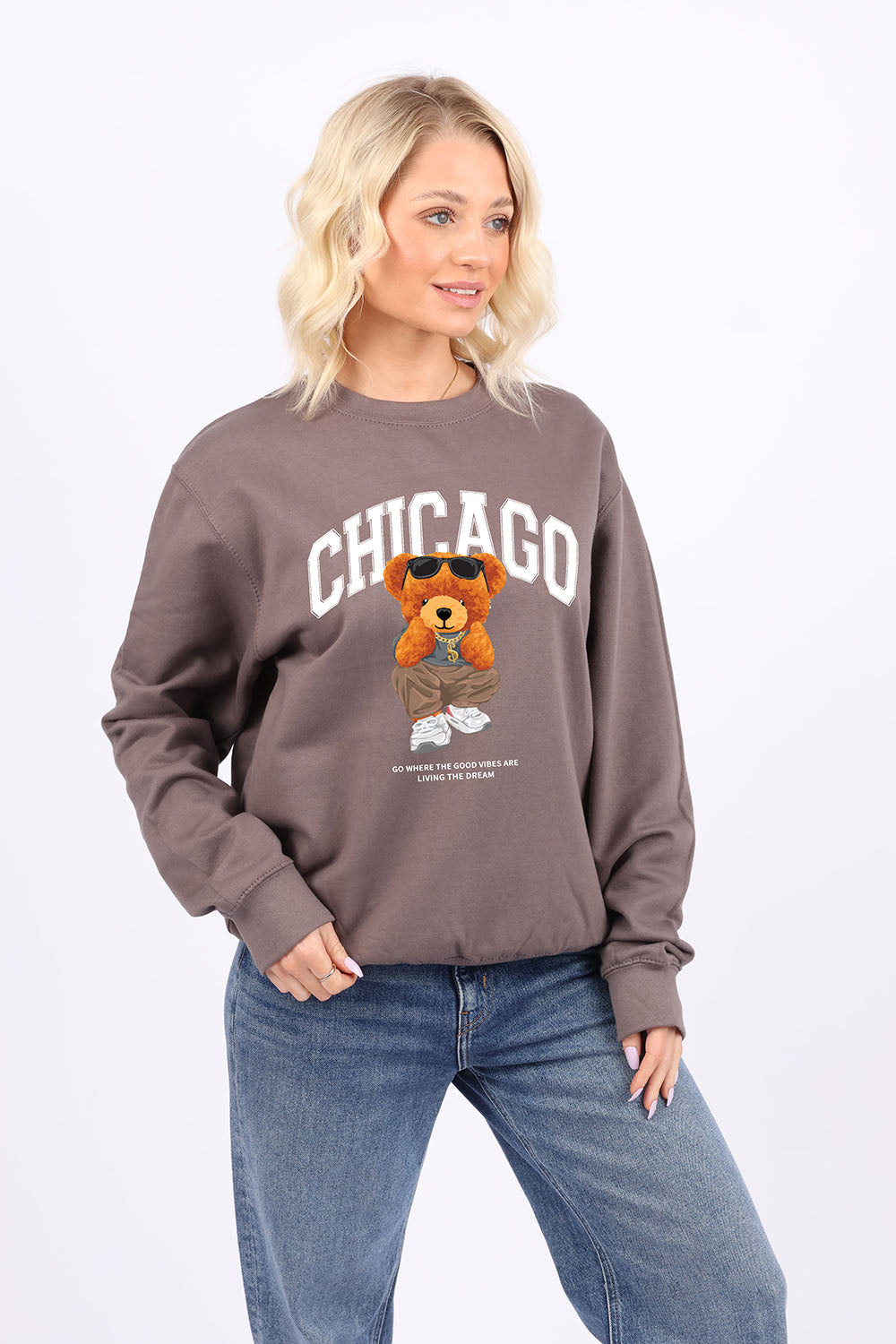 Chicago Teddy Printed Sweatshirts