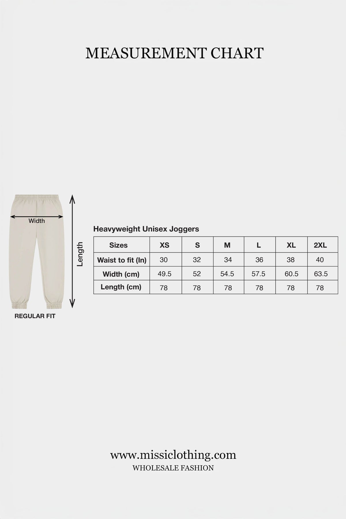 450GSM Heavyweight Unisex Plain Joggers