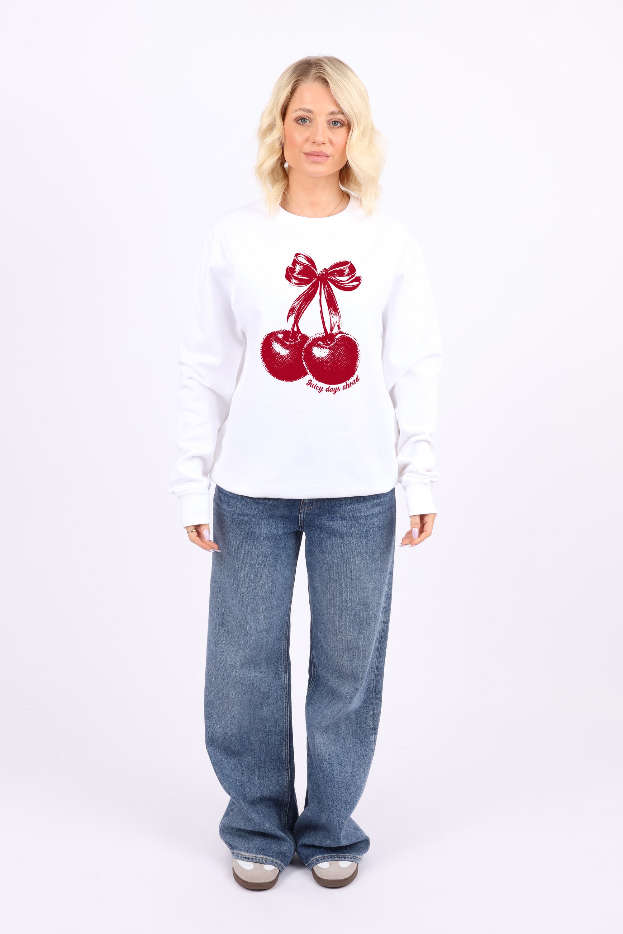 Juicy Days Ahead Cherry Printed Sweatshirt