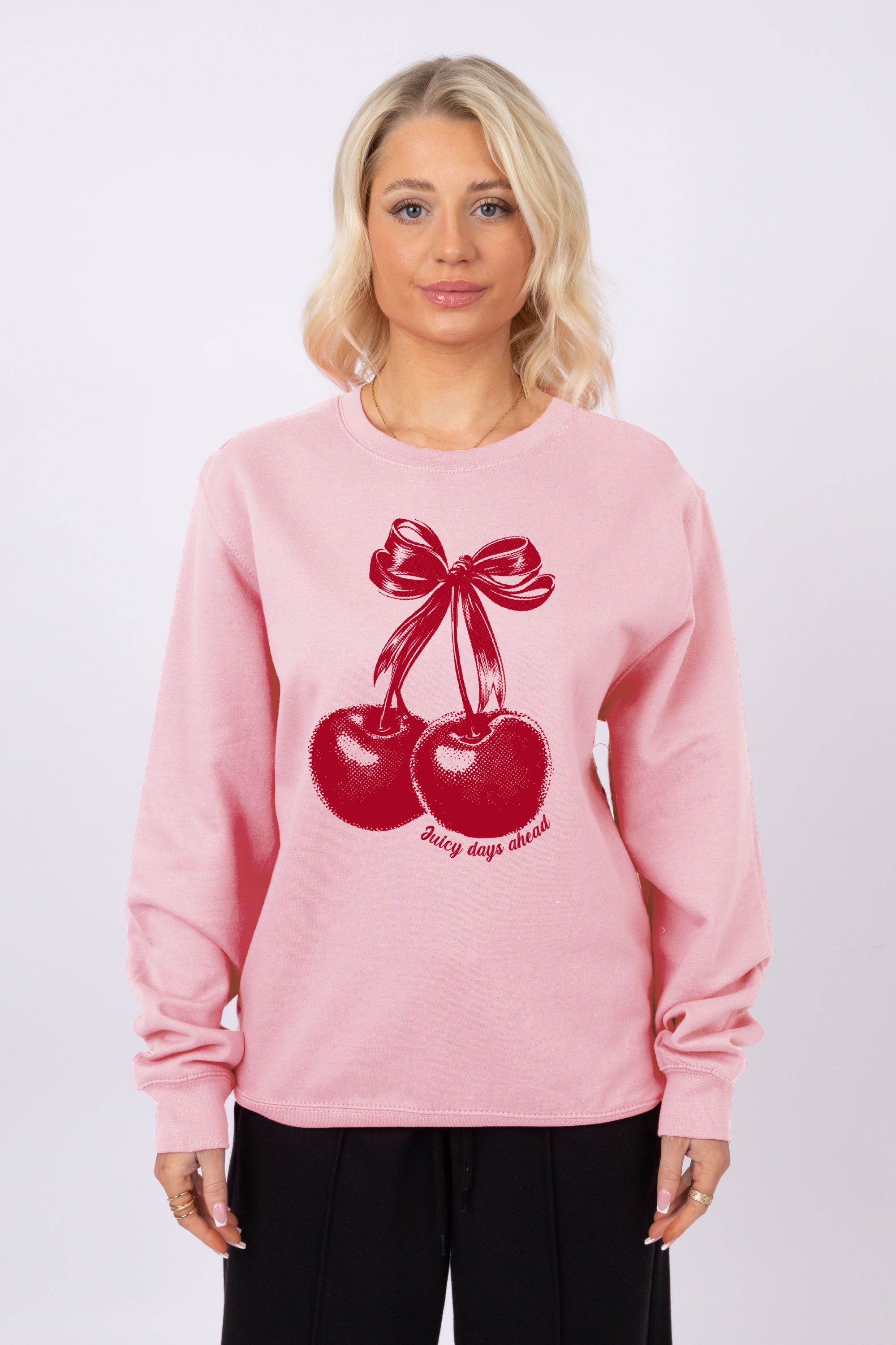 Juicy Days Ahead Cherry Printed Sweatshirt