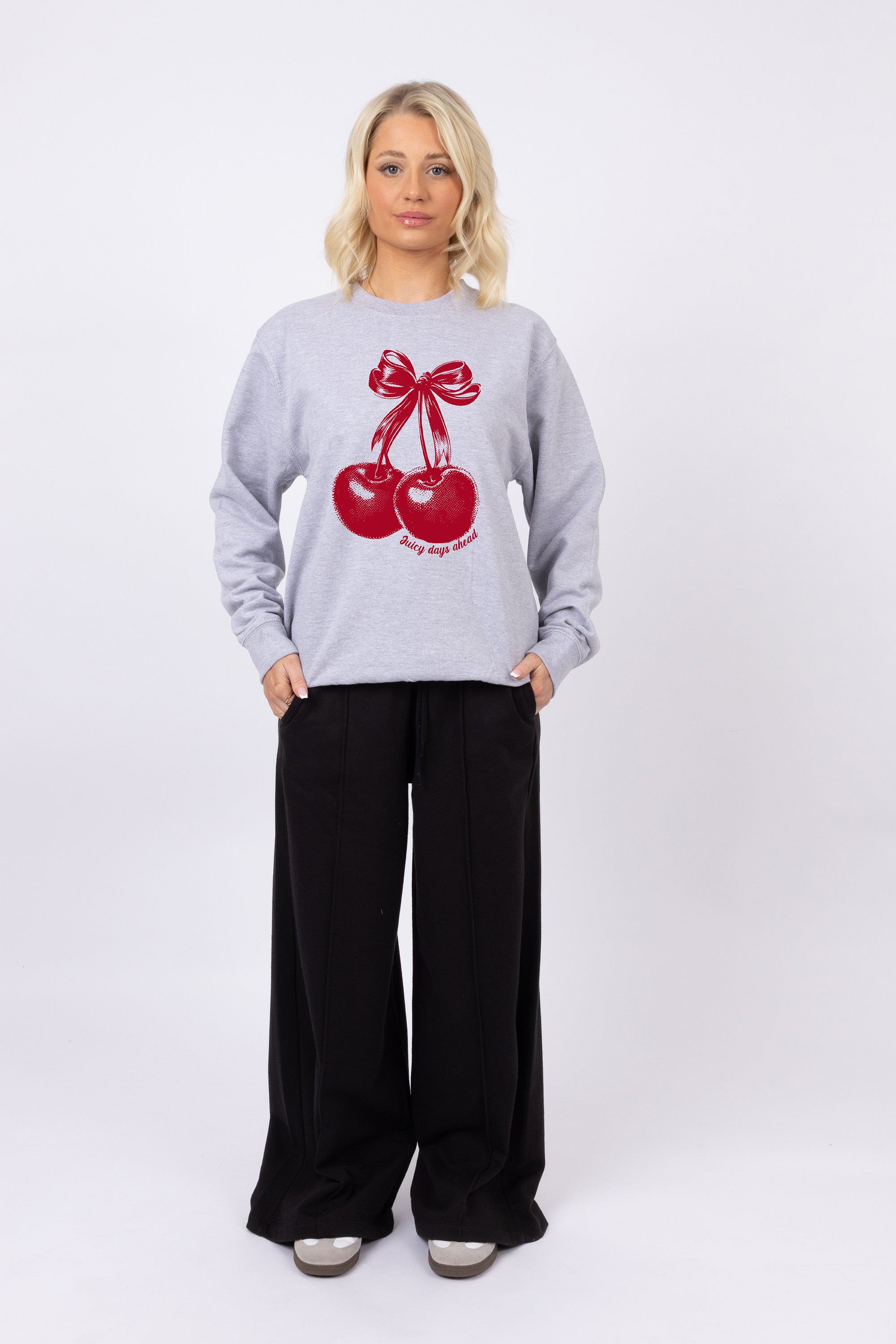 Juicy Days Ahead Cherry Printed Sweatshirt