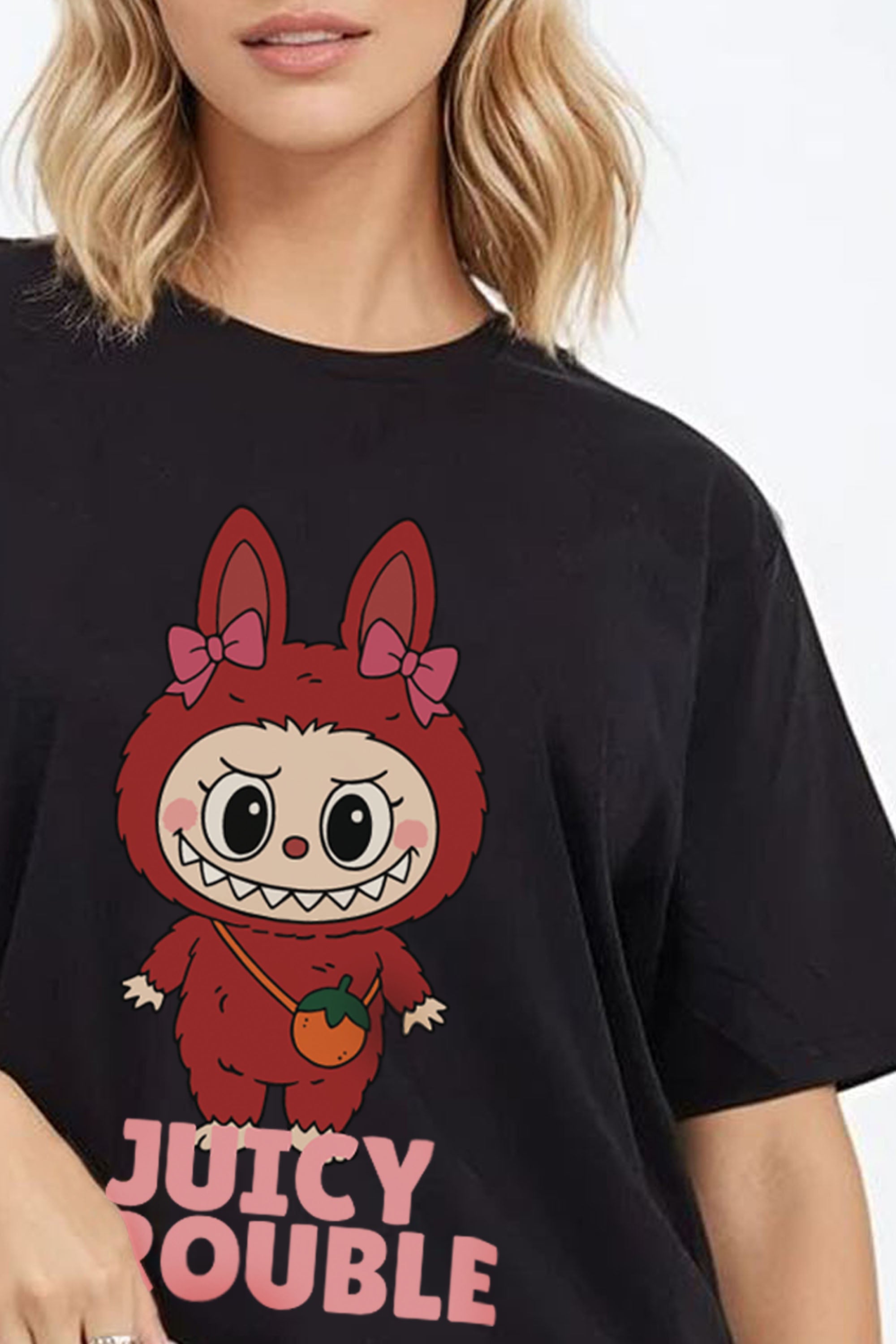 Regular Fit T-shirt in Juicy Trouble Labubu Print
