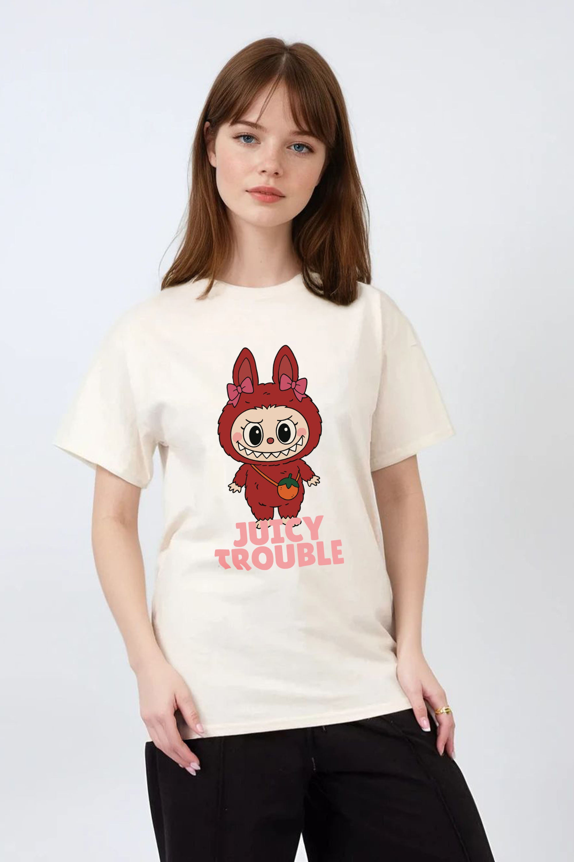 Regular Fit T-shirt in Juicy Trouble Labubu Print