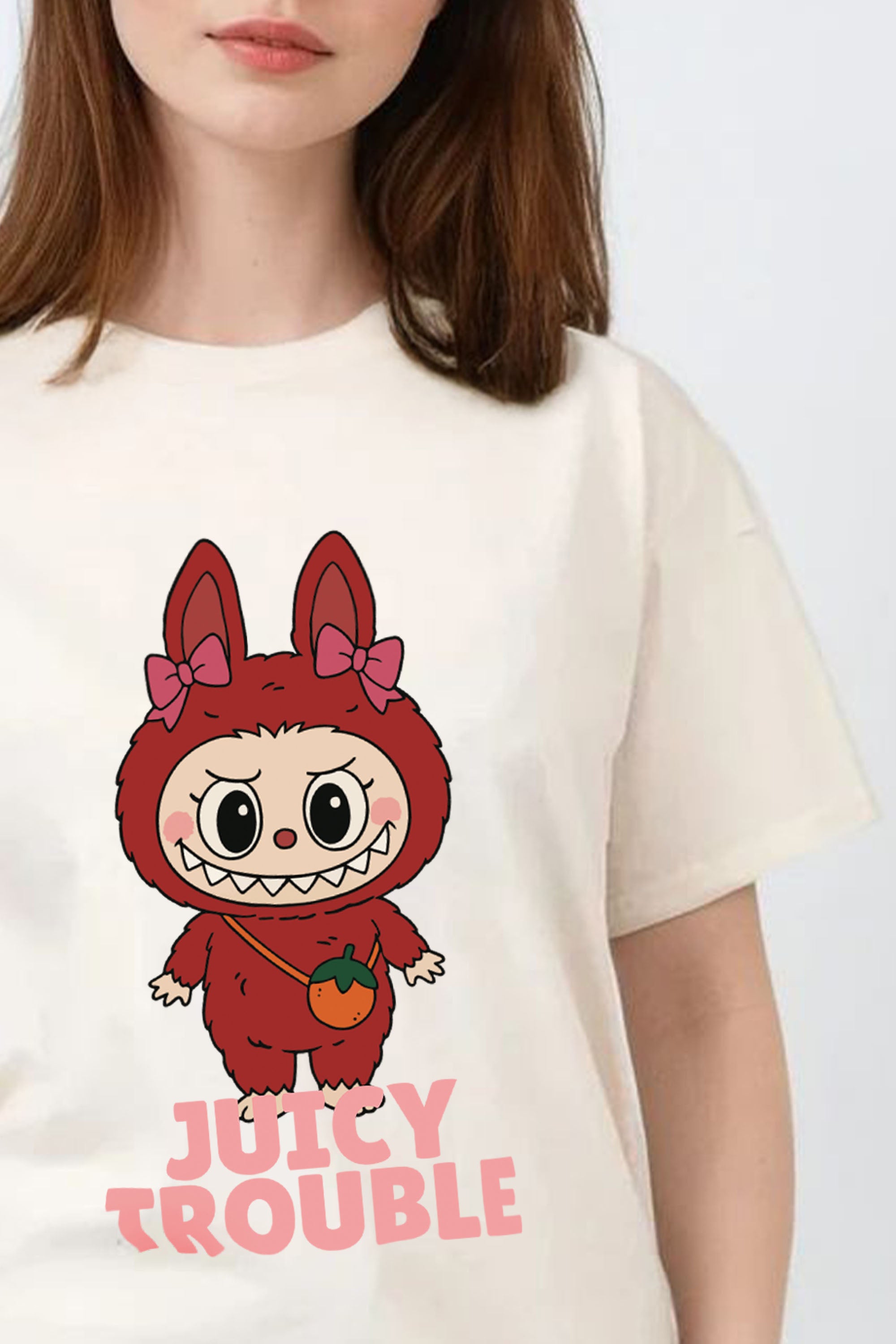 Regular Fit T-shirt in Juicy Trouble Labubu Print