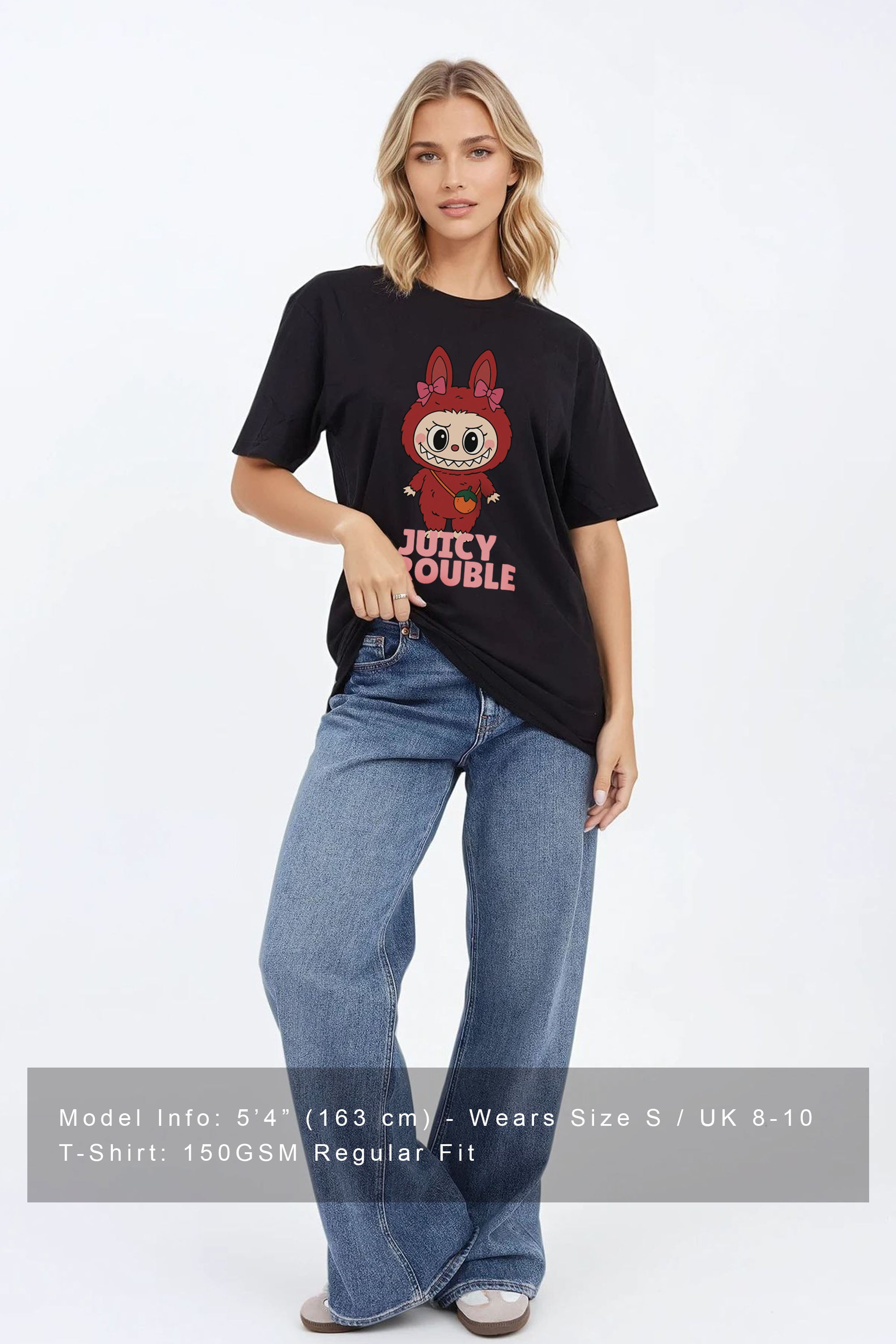 Regular Fit T-shirt in Juicy Trouble Labubu Print