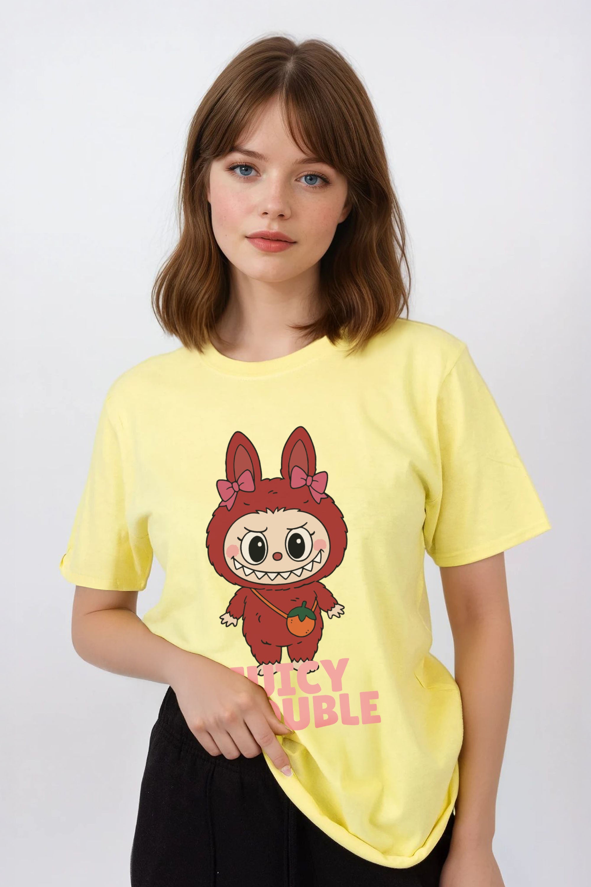 Regular Fit T-shirt in Juicy Trouble Labubu Print